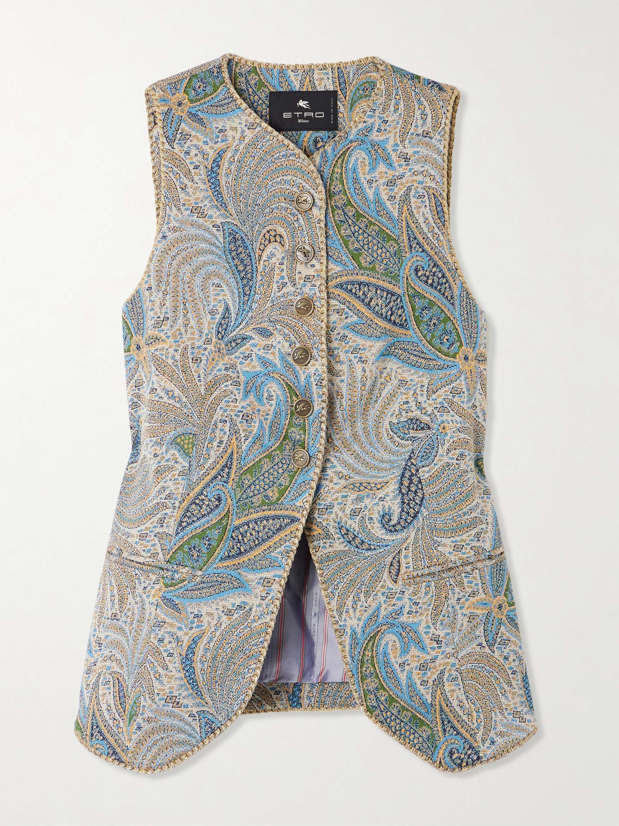 Jacquard-knit vest view