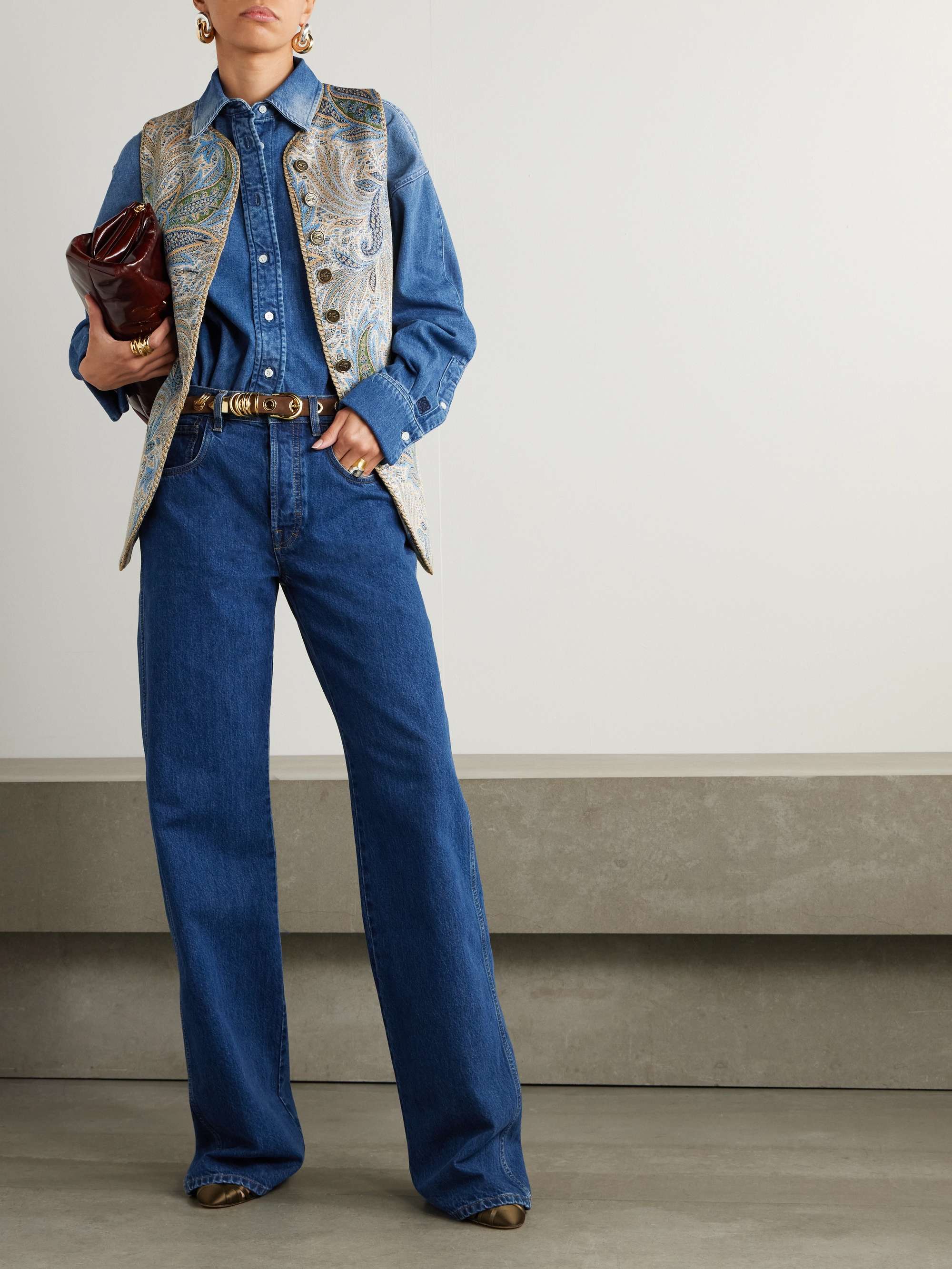 Jacquard-knit vest view
