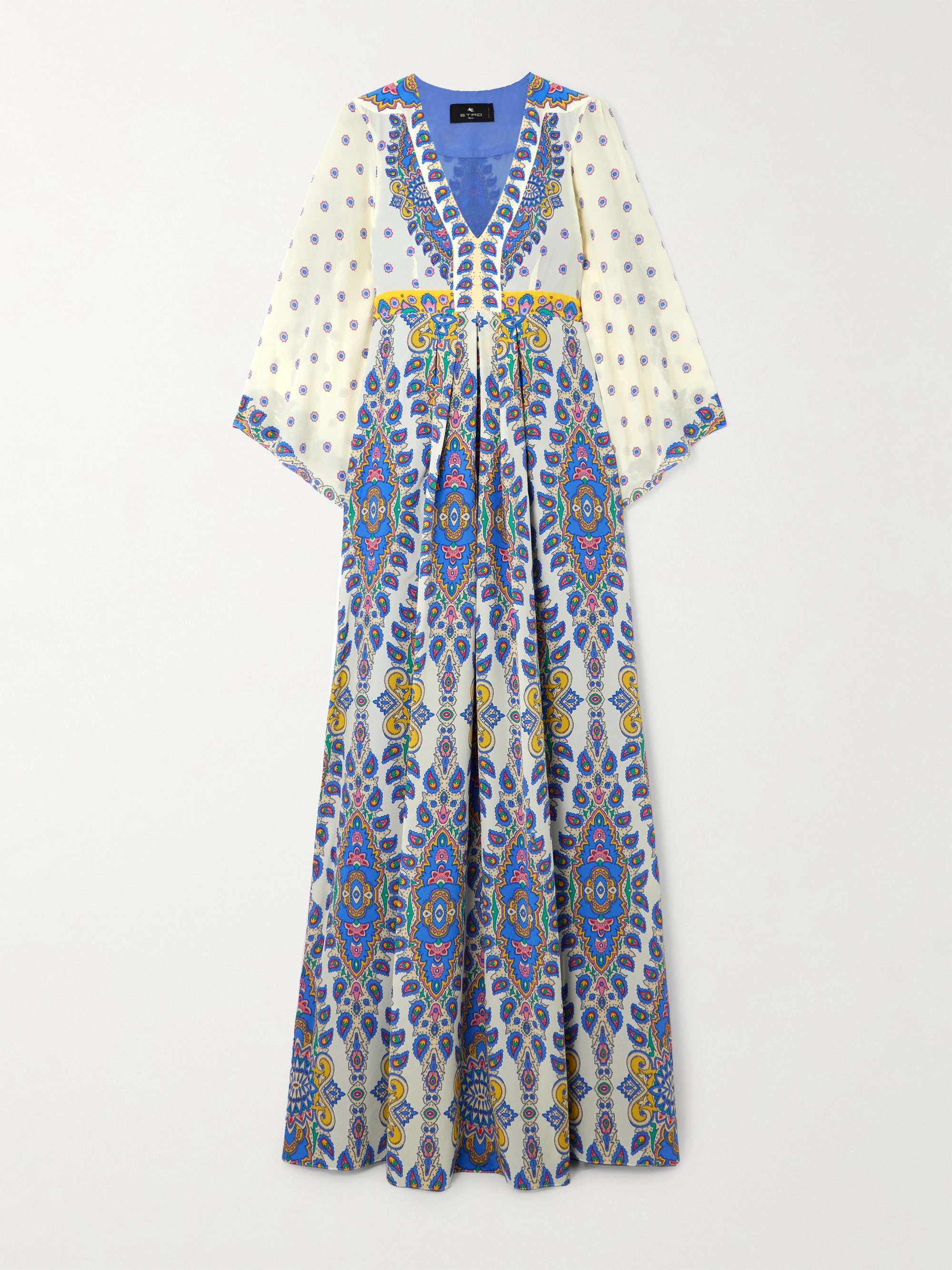 Printed silk-crepe maxi dress view