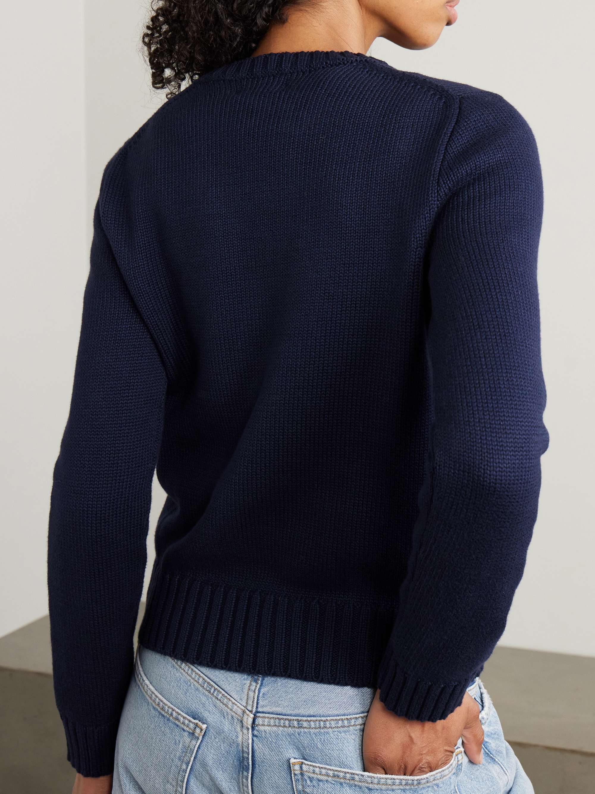 Flag intarsia cotton sweater view