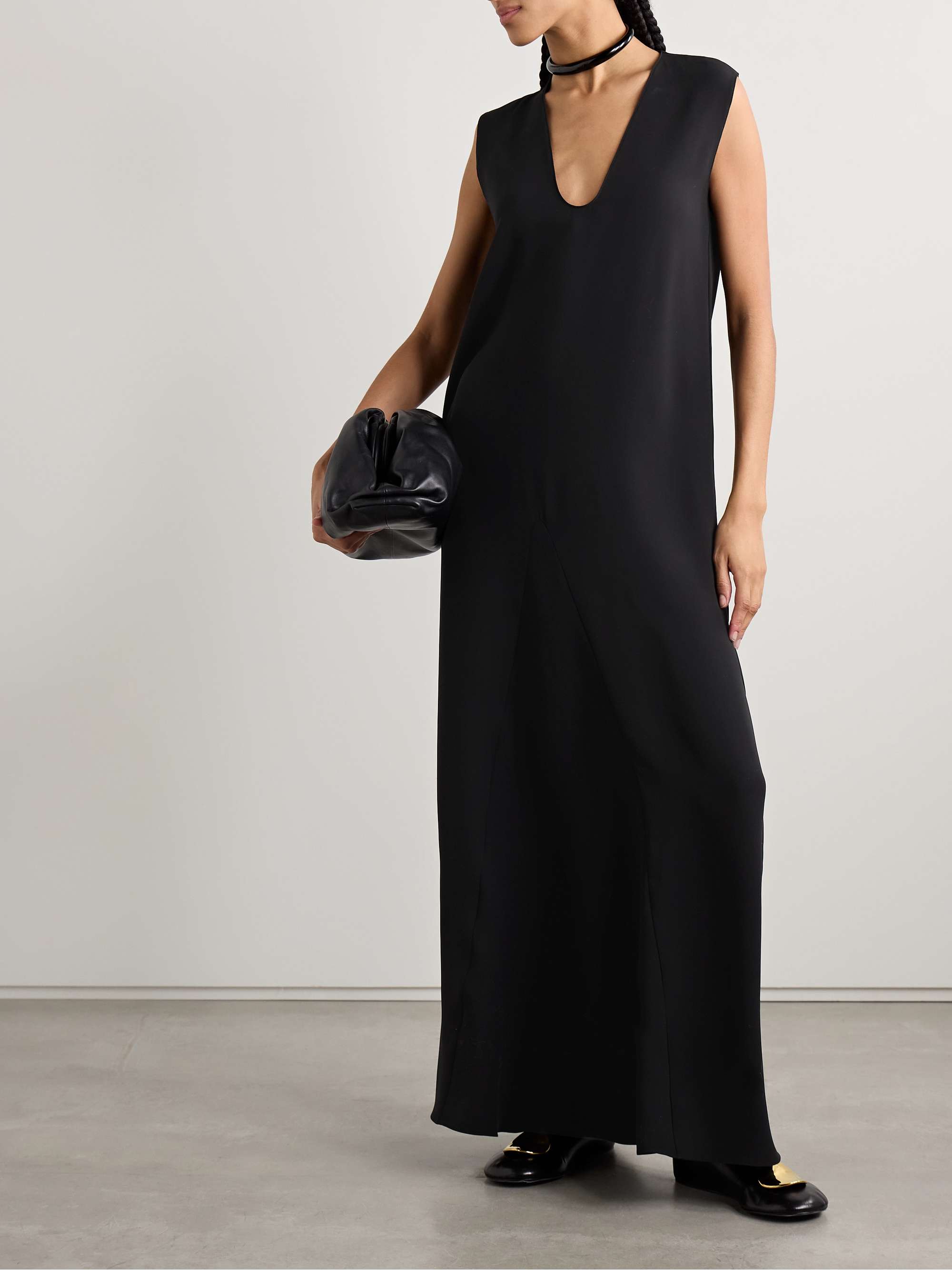 Mattie silk-crepe maxi dress view