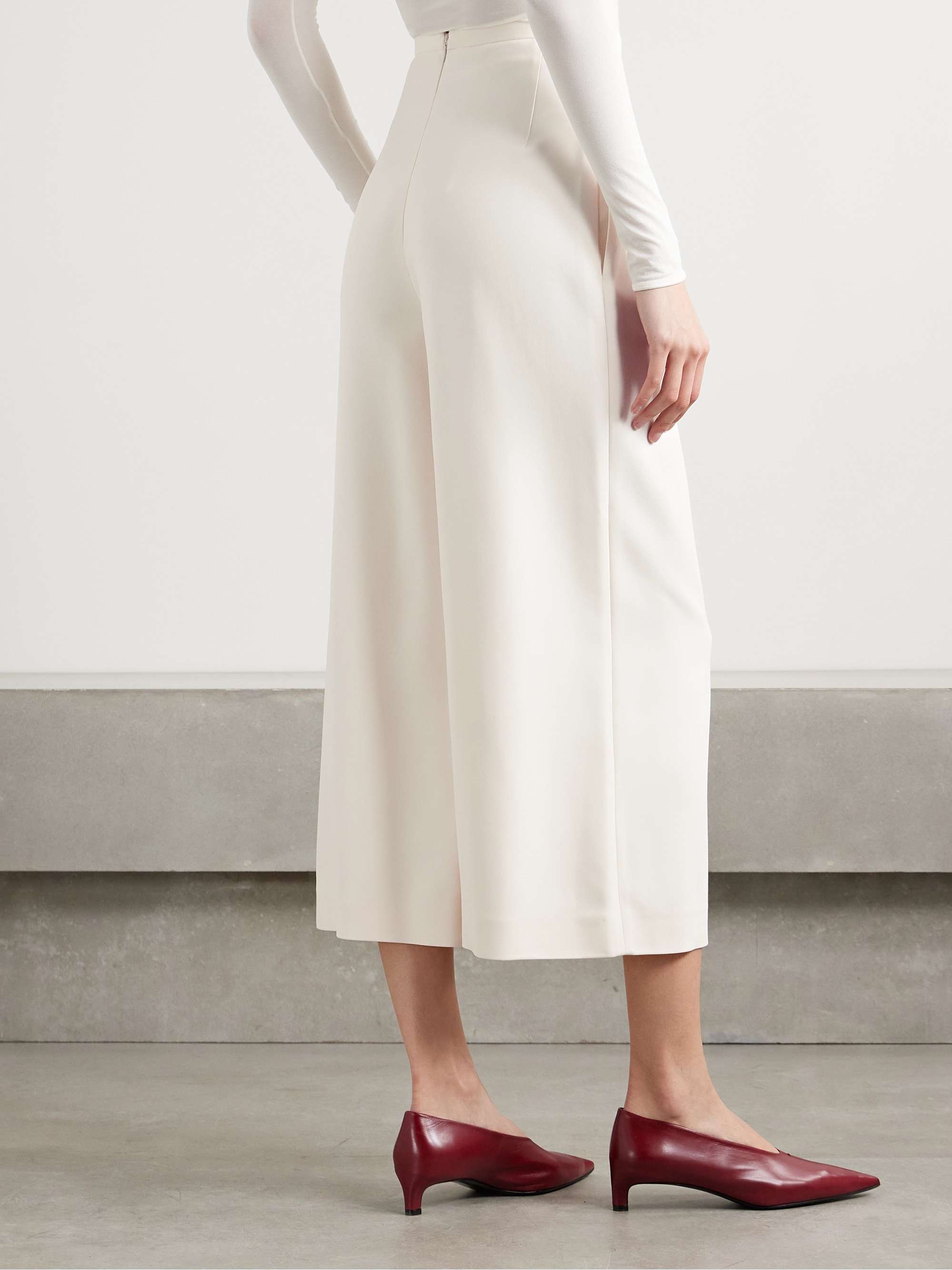 Pat cropped crepe wide-leg pants view