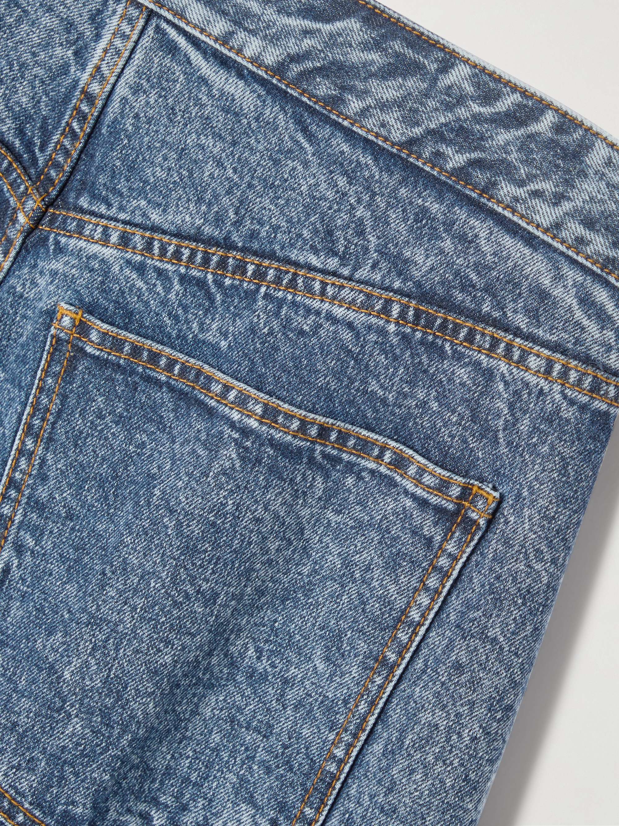 Asymmetric wide-leg jeans view