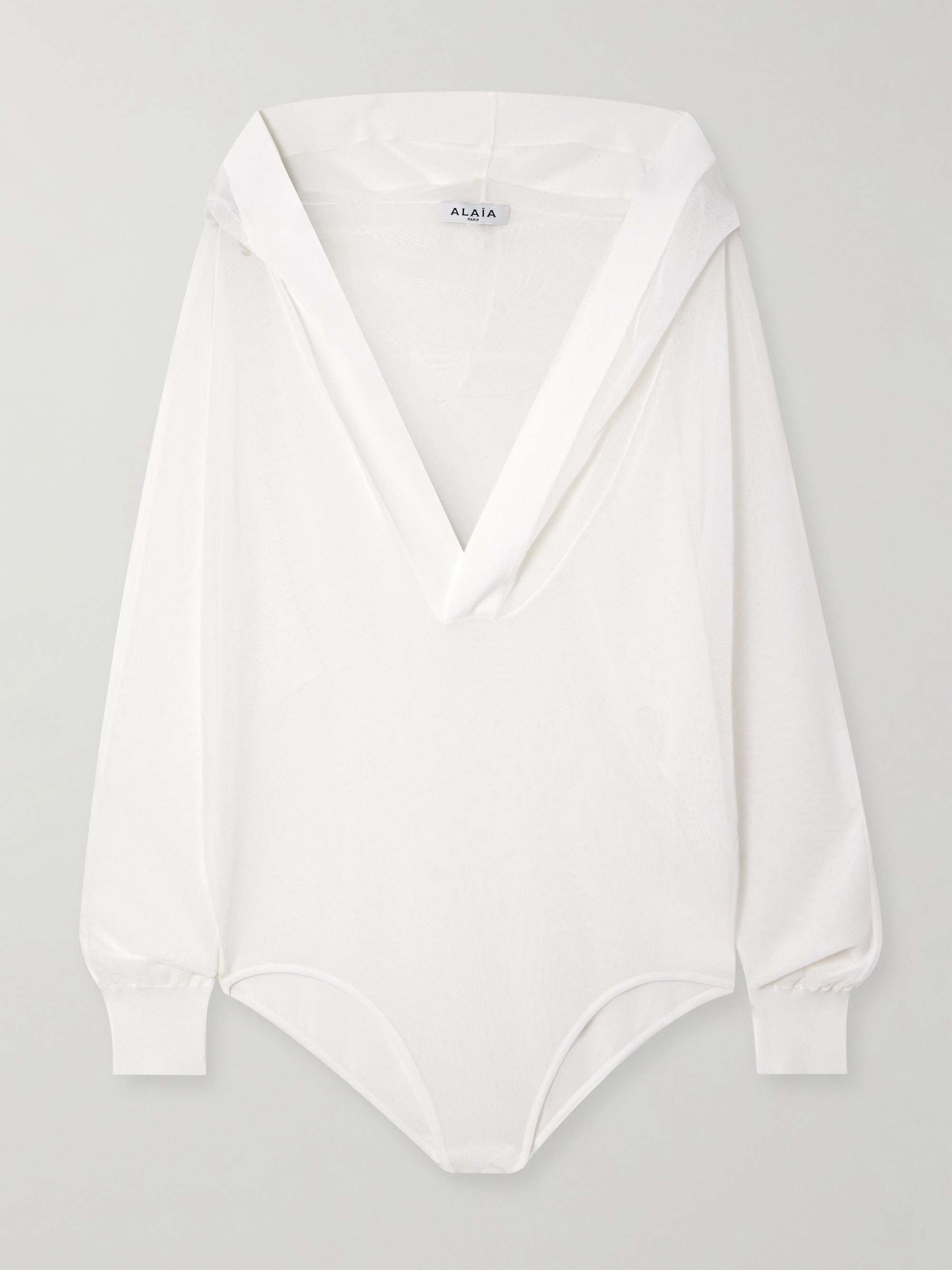 Hooded jersey bodysuit view