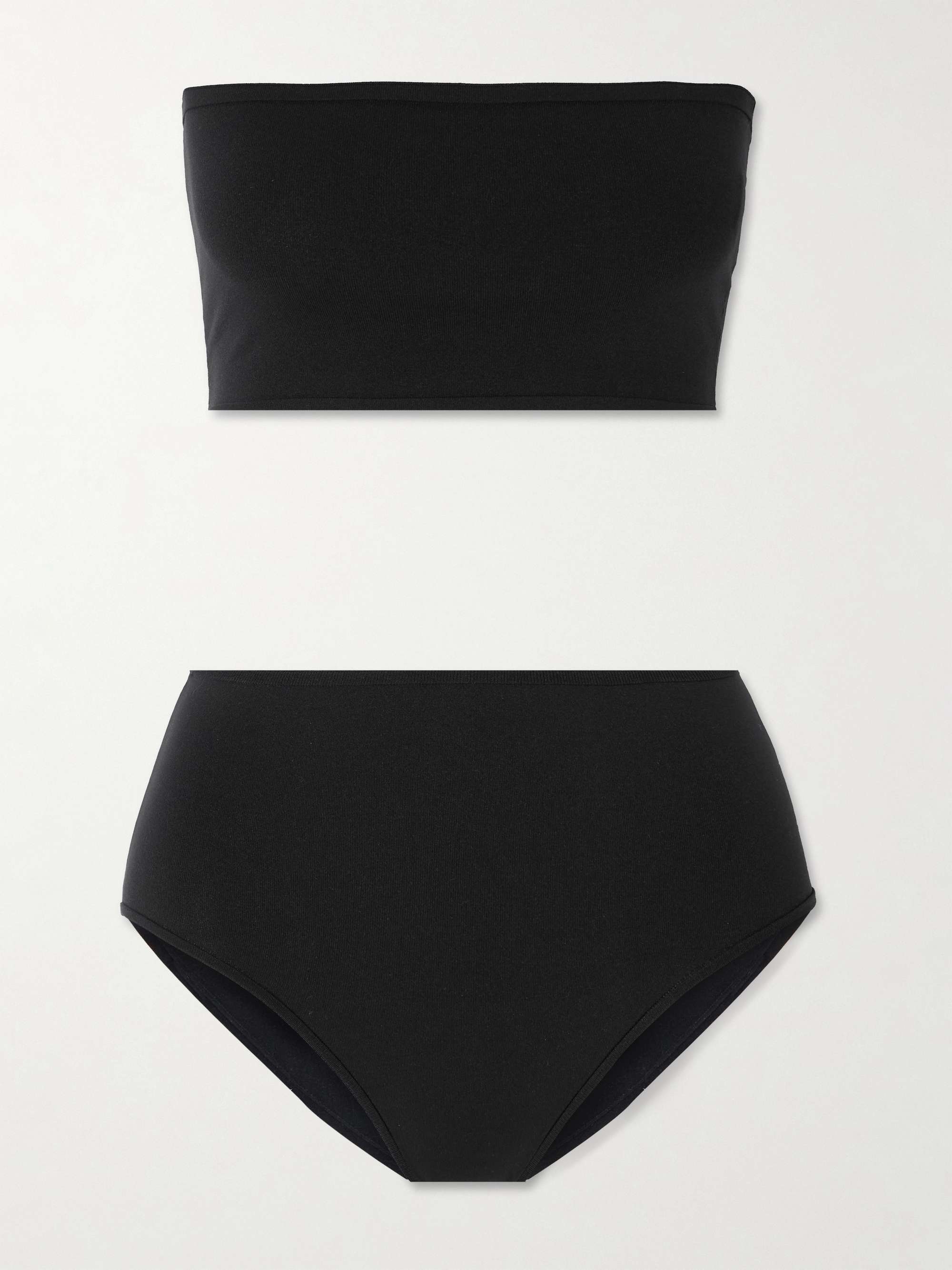 Stretch-jersey bandeau bra and briefs set view