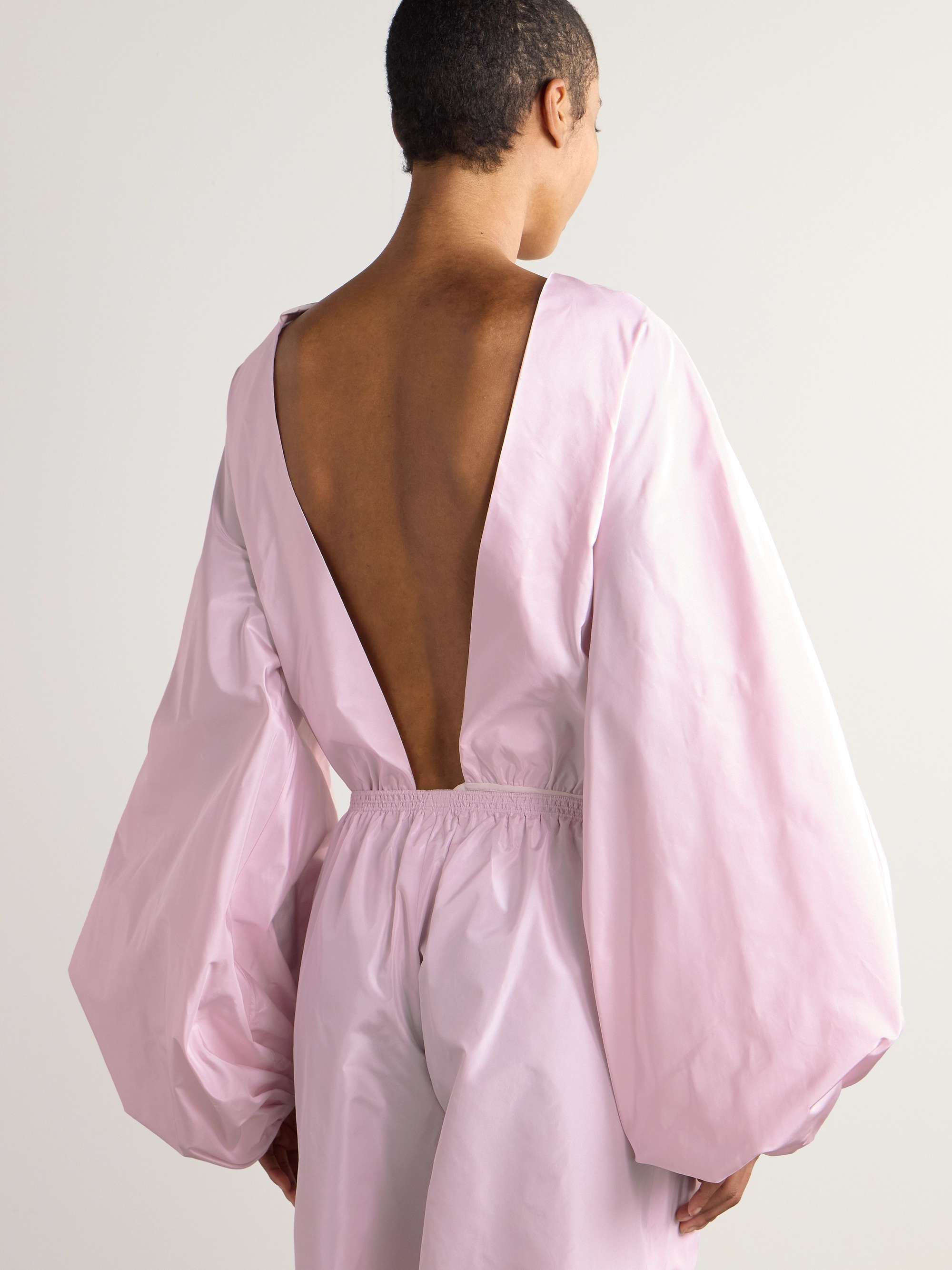 Open-back silk-taffeta bodysuit view