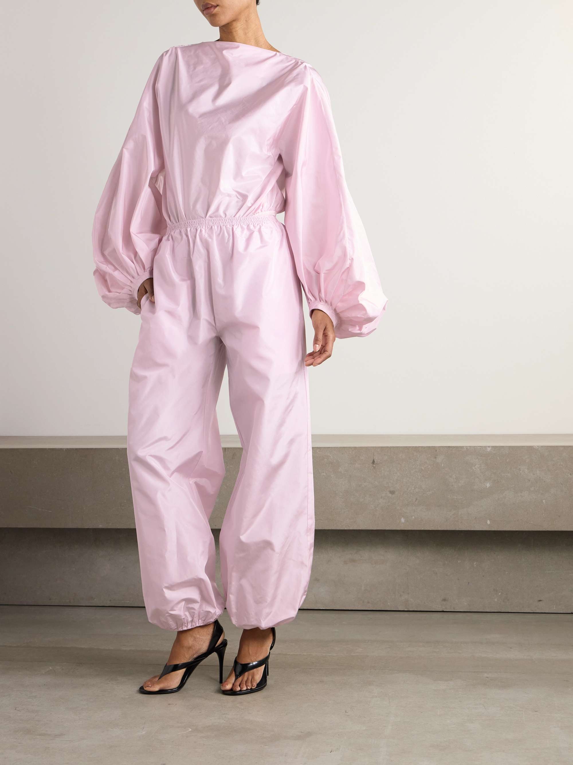 Open-back silk-taffeta bodysuit view