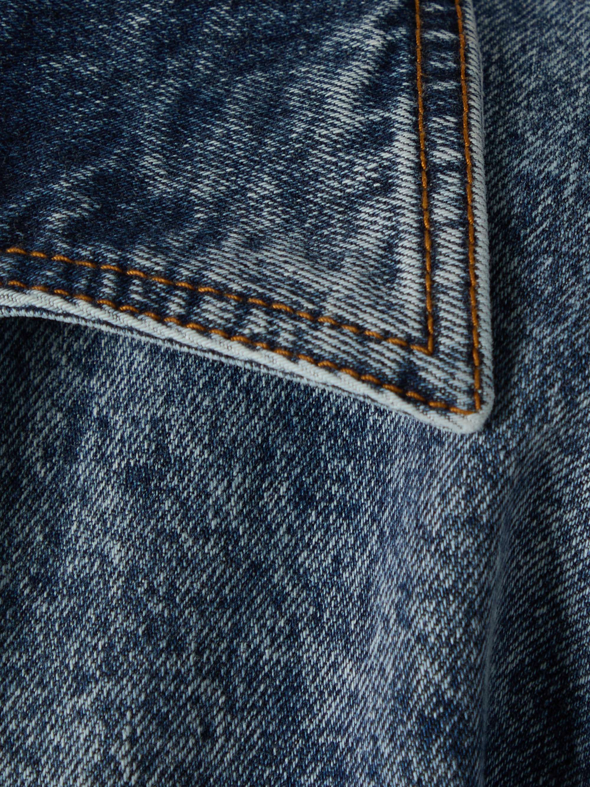 Spiral asymmetric denim coat view