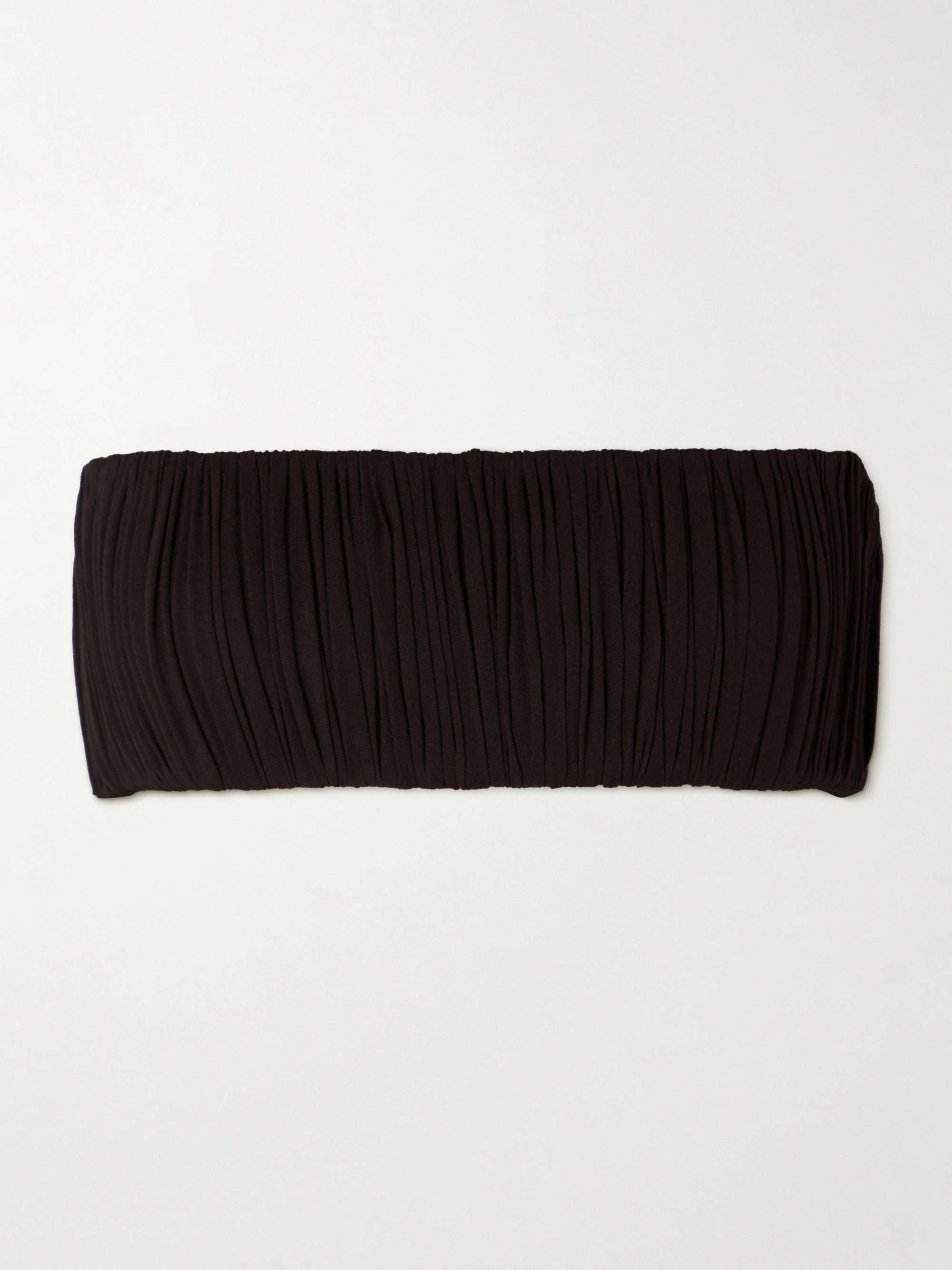 Pleated crepe bandeau bra view