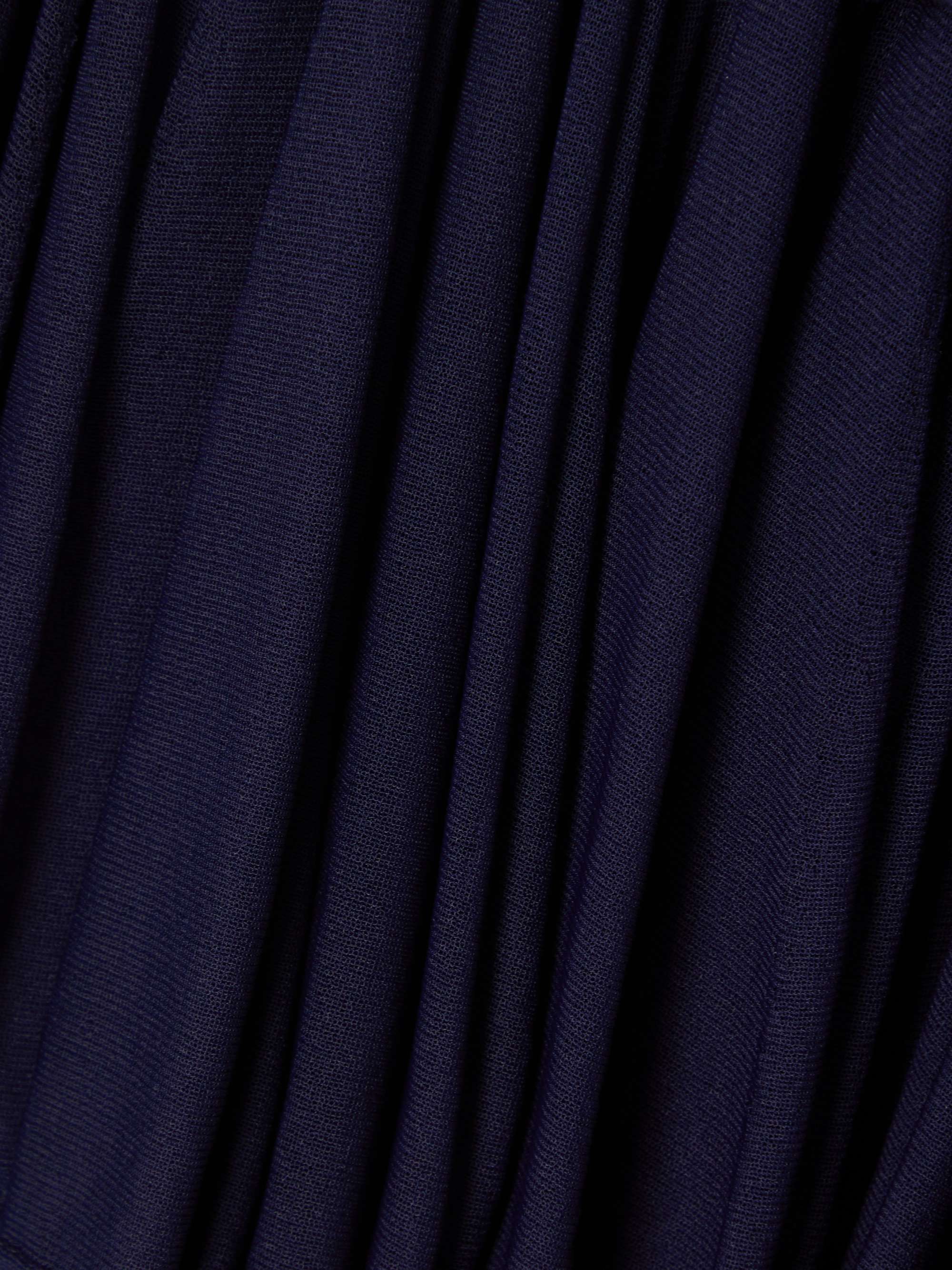 Asymmetric pleated tiered knit midi skirt view