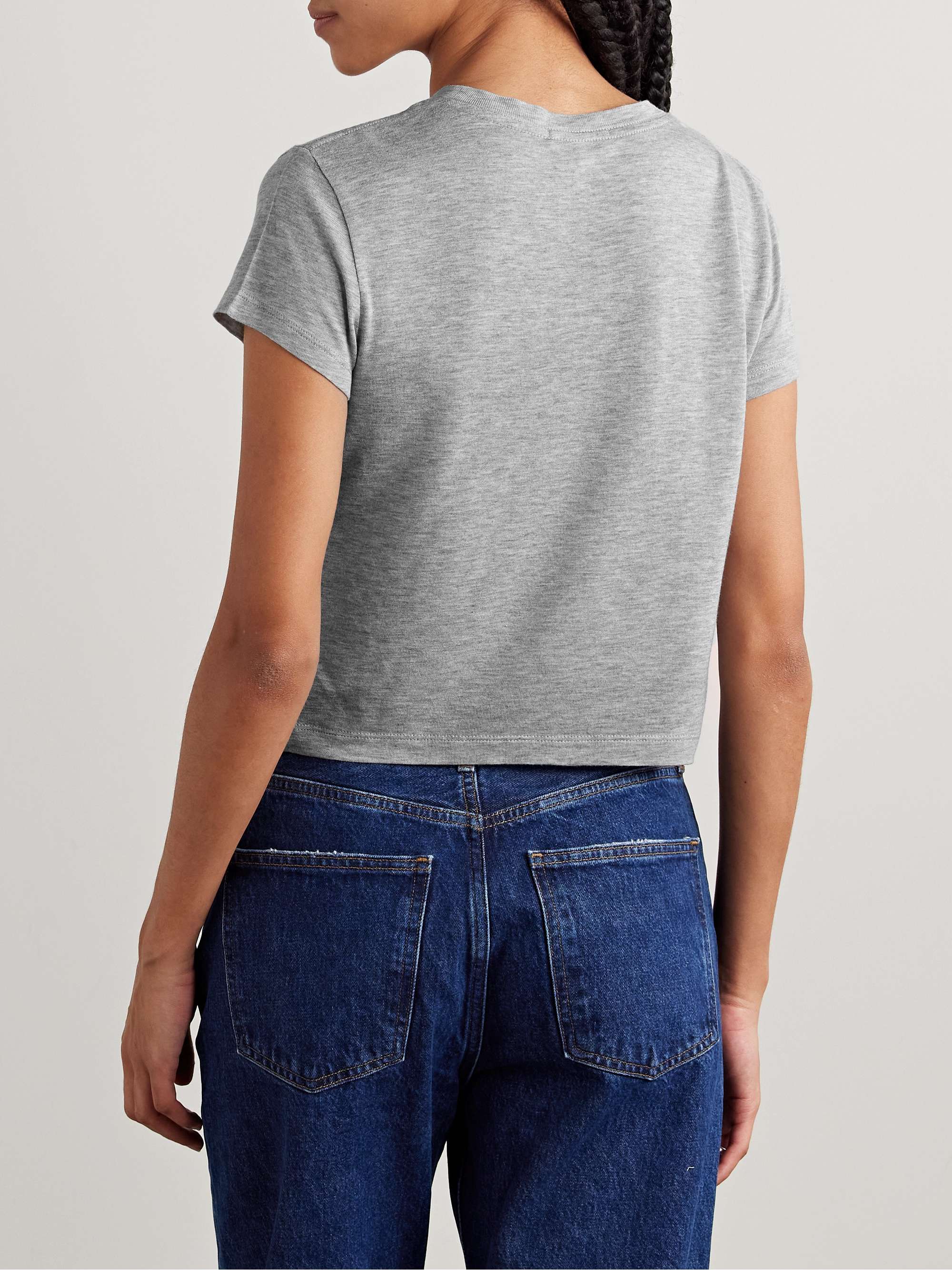 Adine cropped Lyocell-jersey T-shirt view