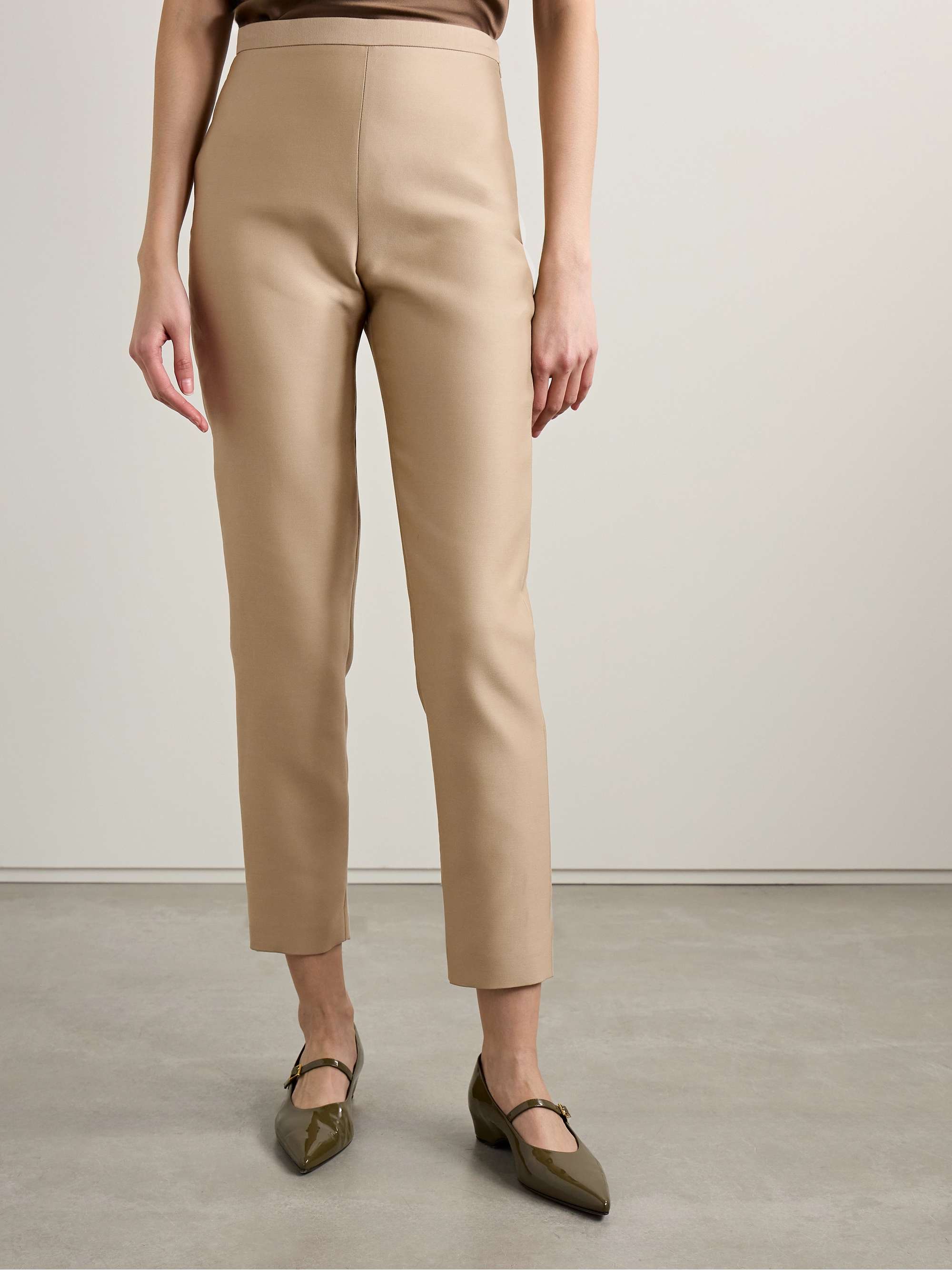 Laconi cotton and silk-blend tapered pants view