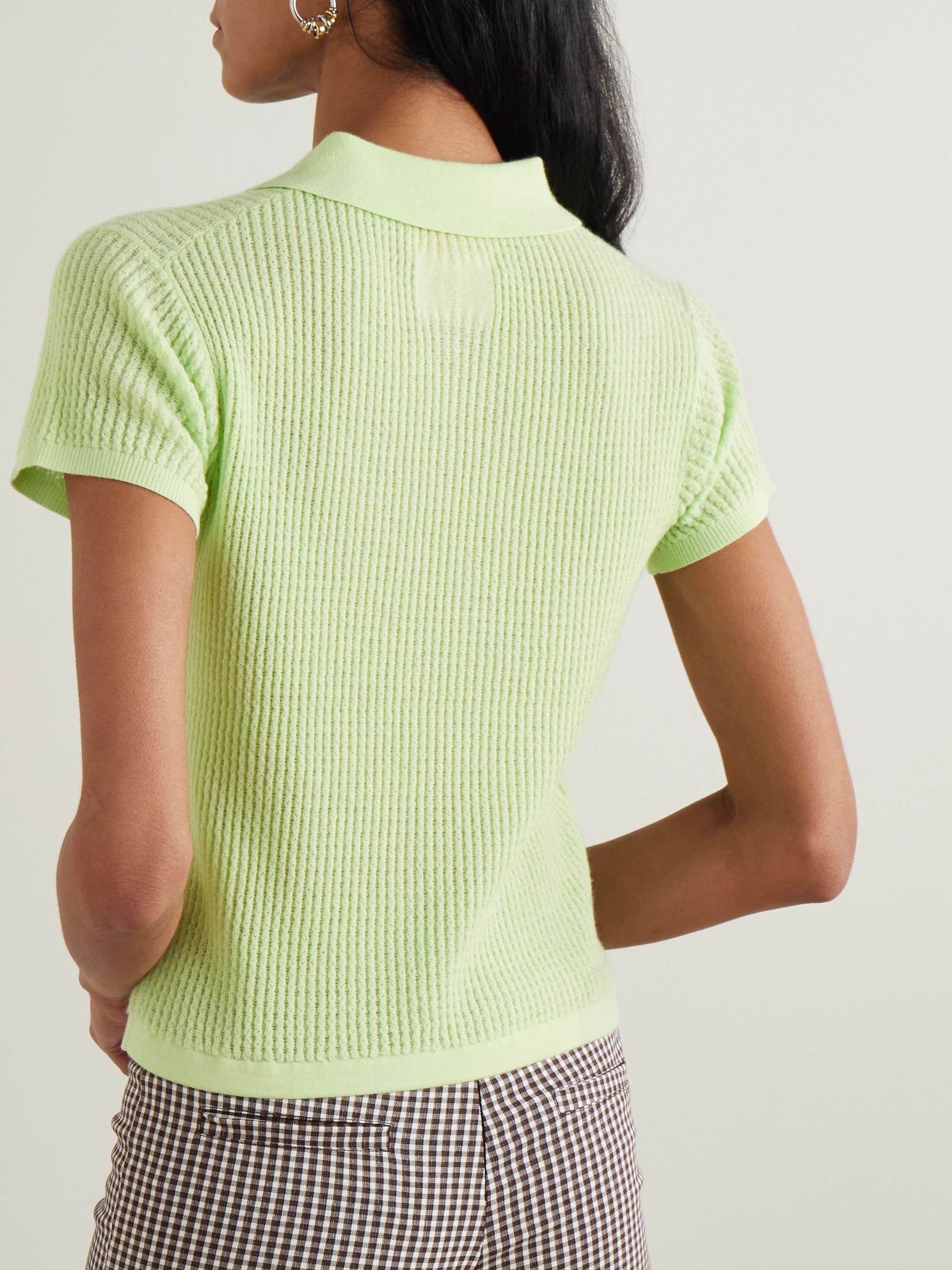 Ribbed cashmere polo sweater view
