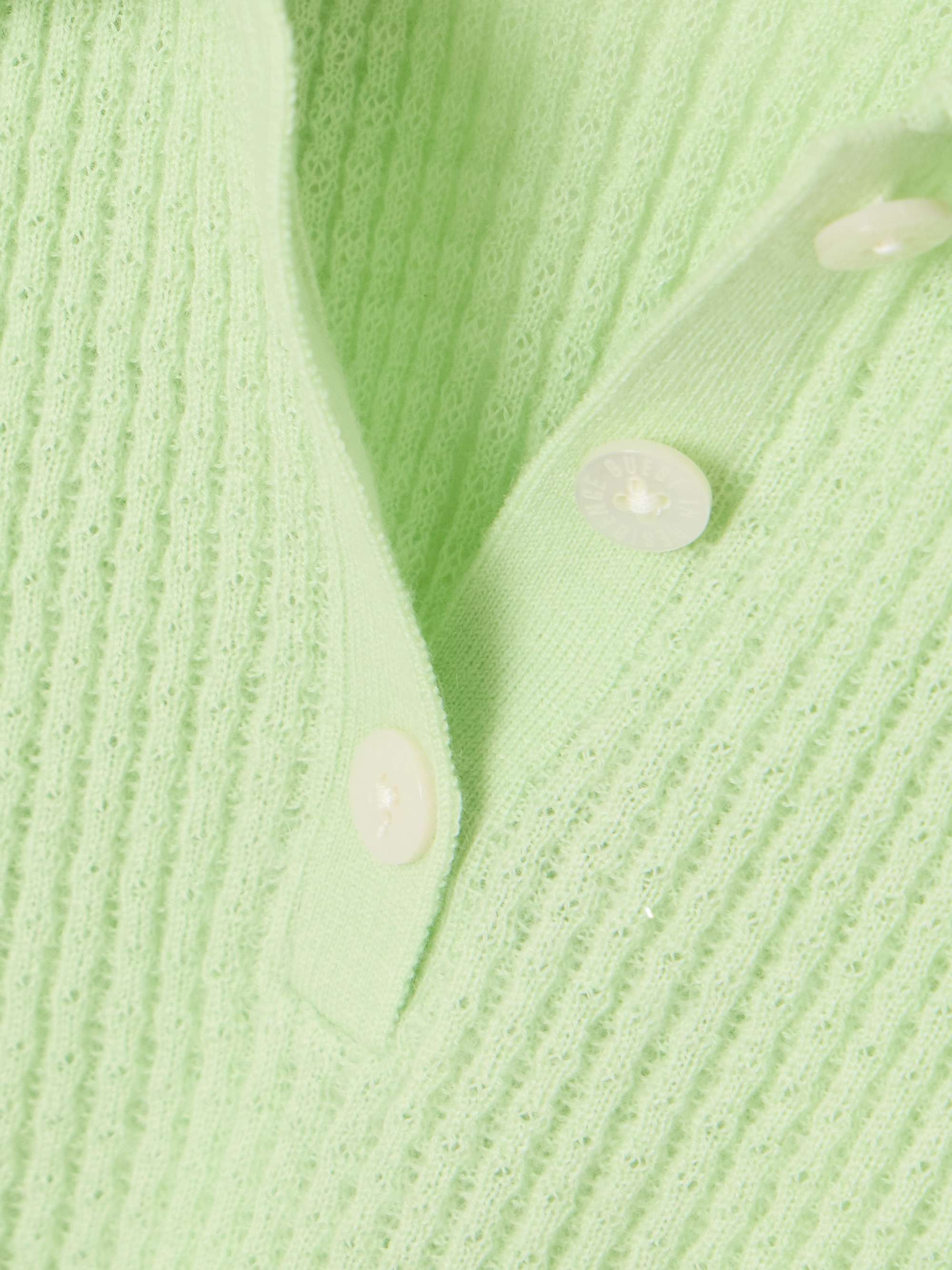 Ribbed cashmere polo sweater view