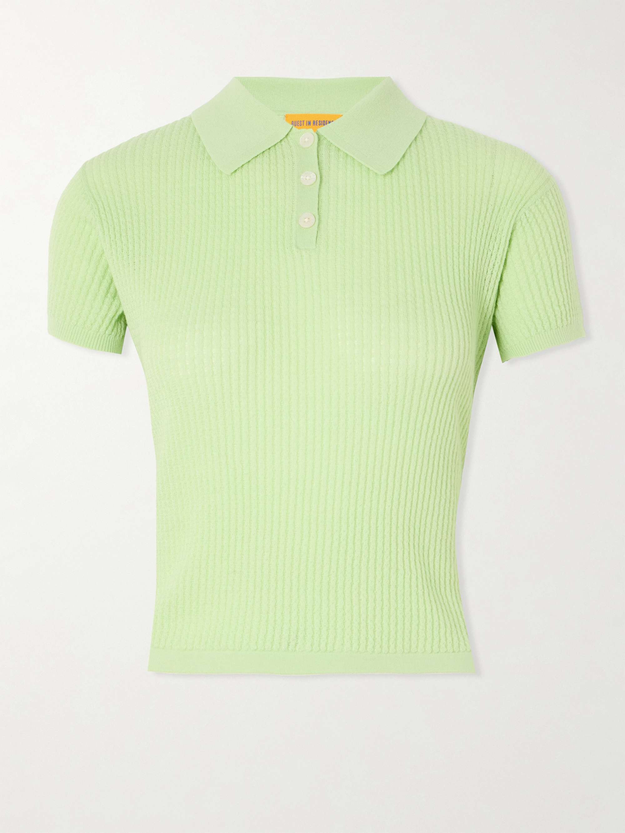 Ribbed cashmere polo sweater view