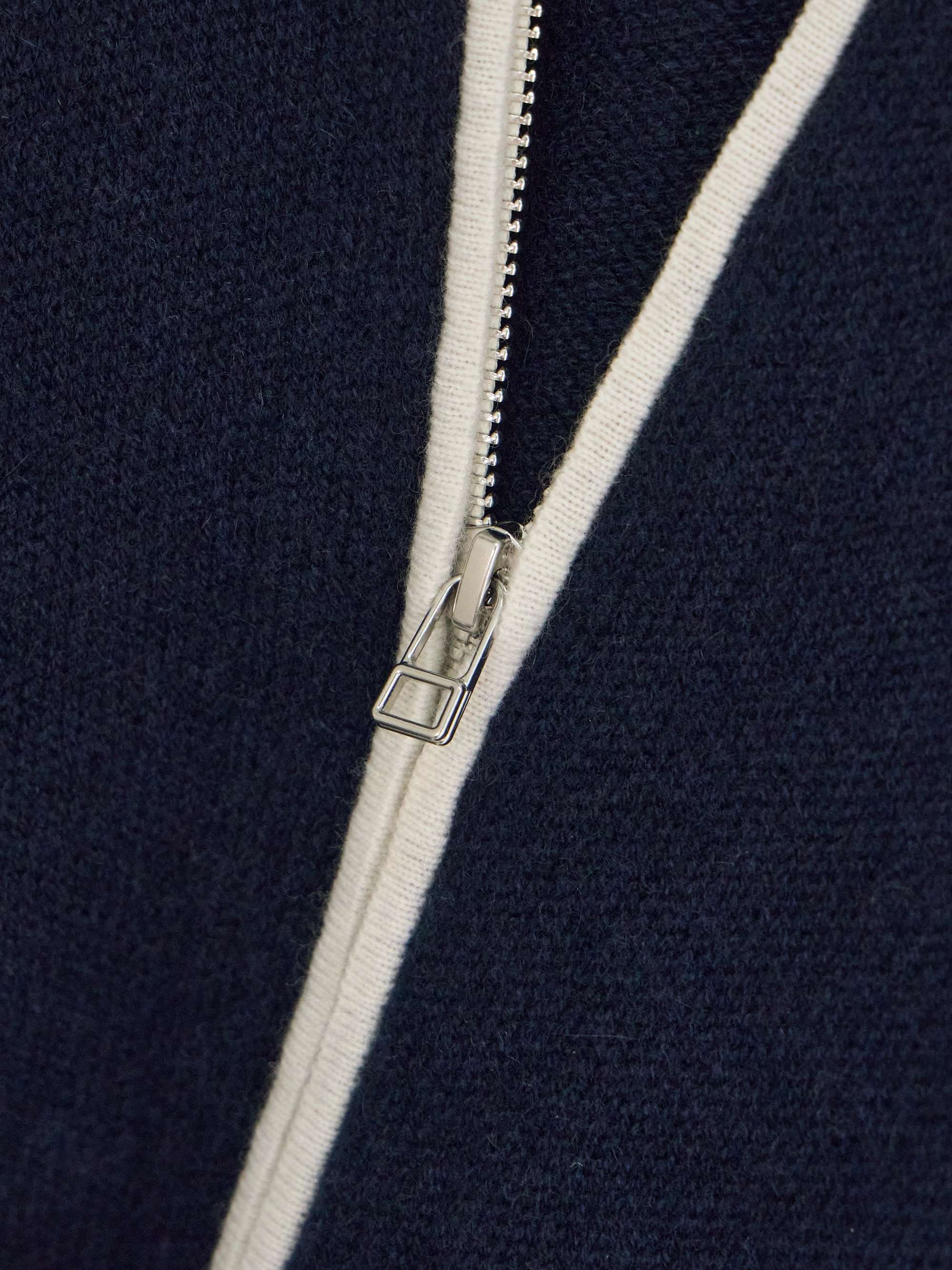 Cashmere zip-up cardigan view