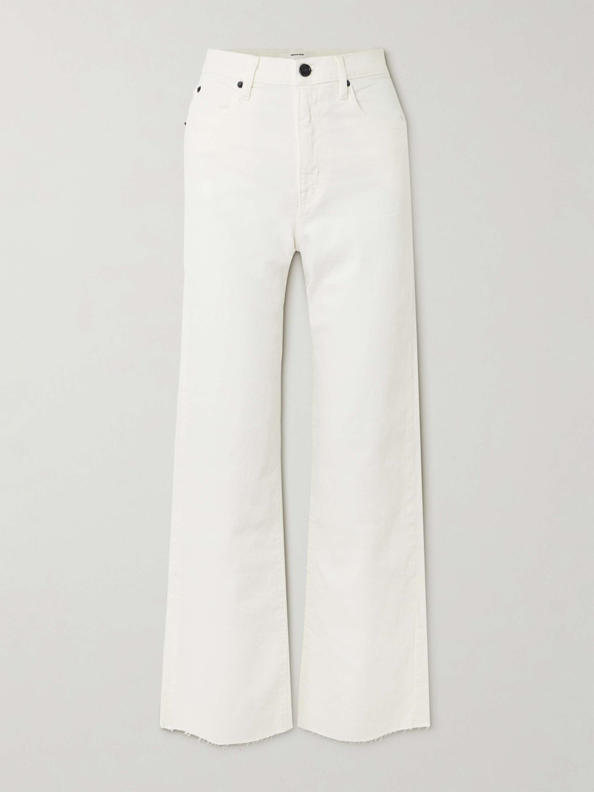 Grace frayed high-rise wide-leg jeans view