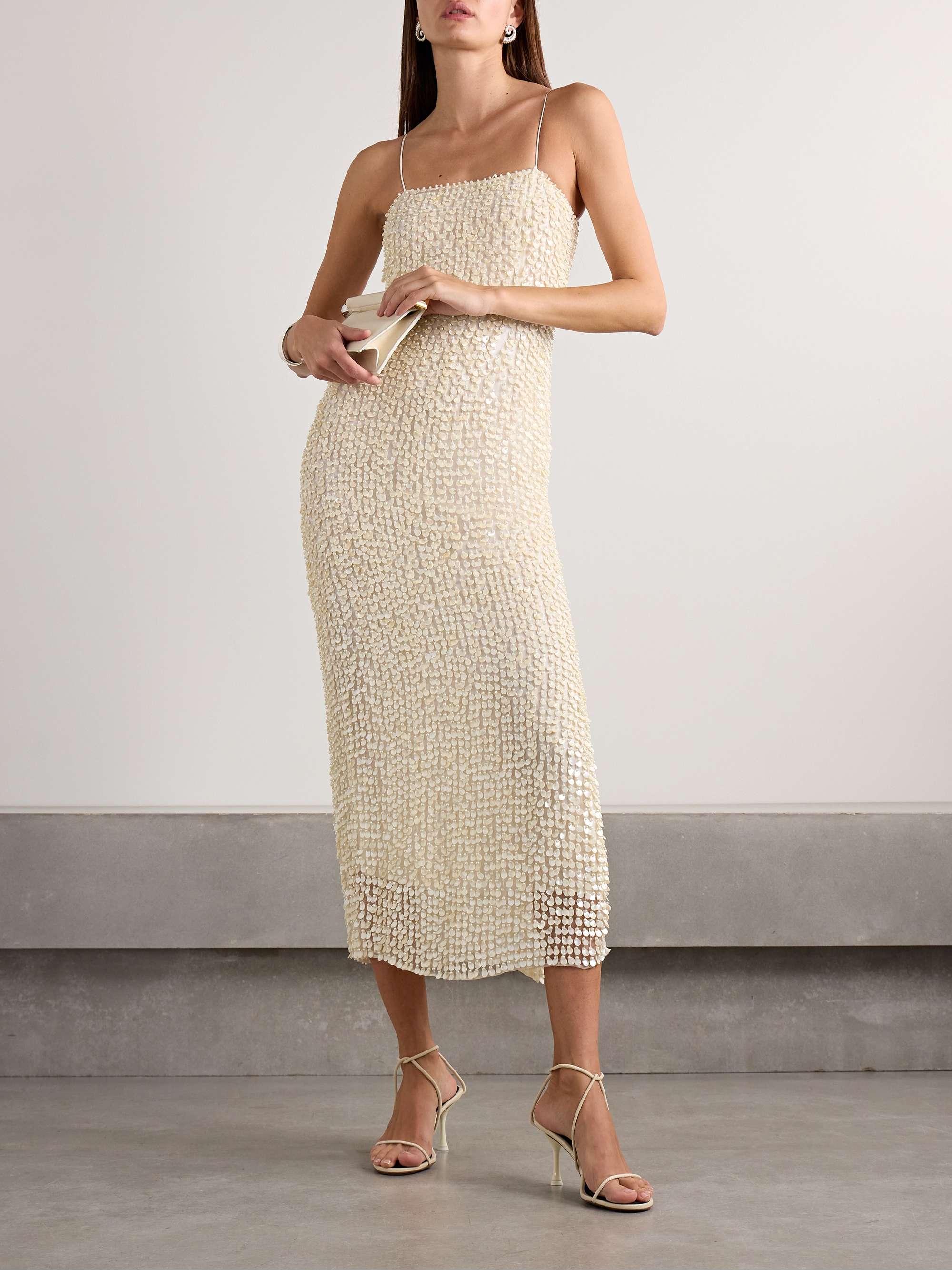 Brie embellished silk-organza midi dress view