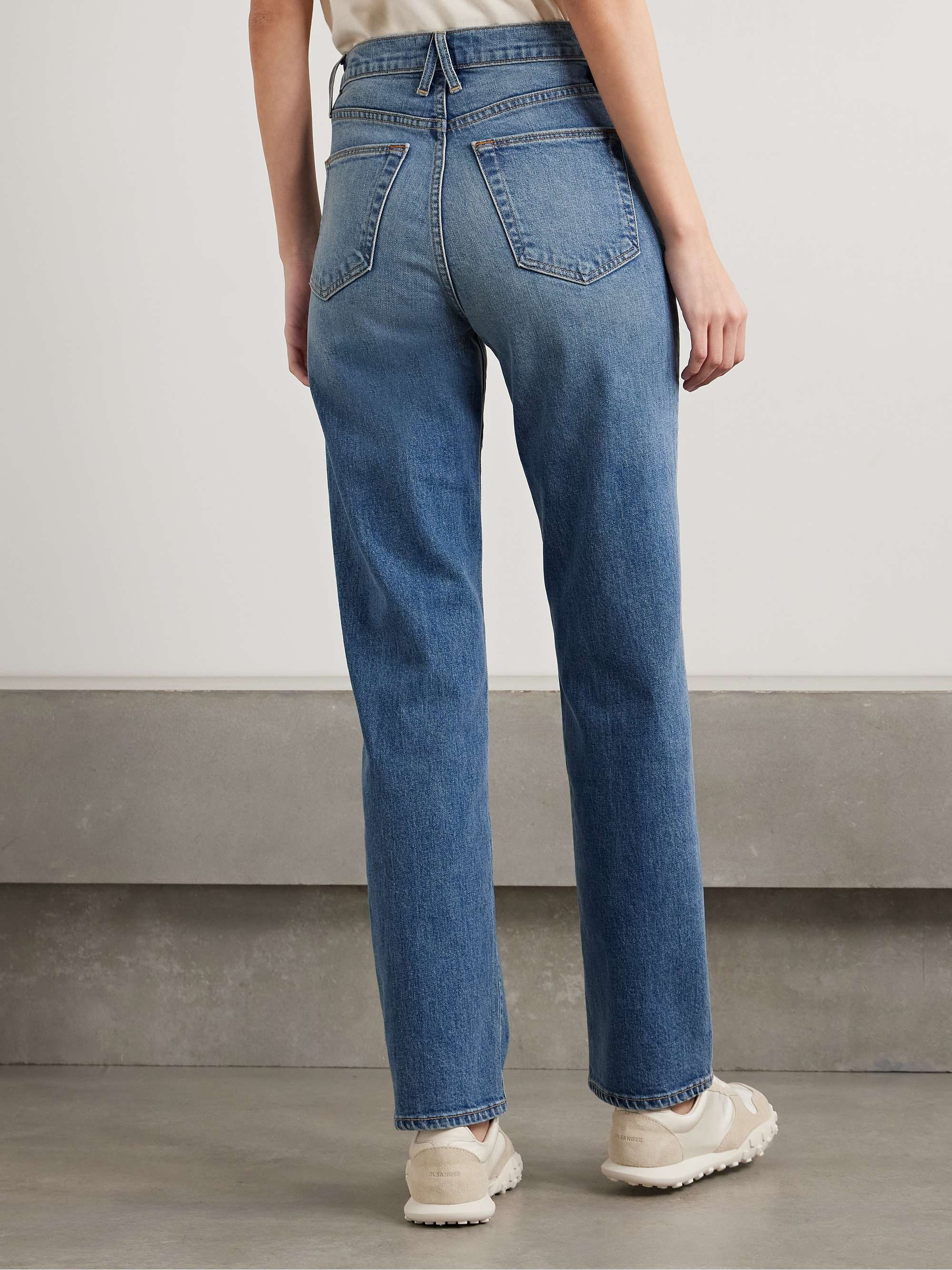 London high-rise straight-leg organic jeans view