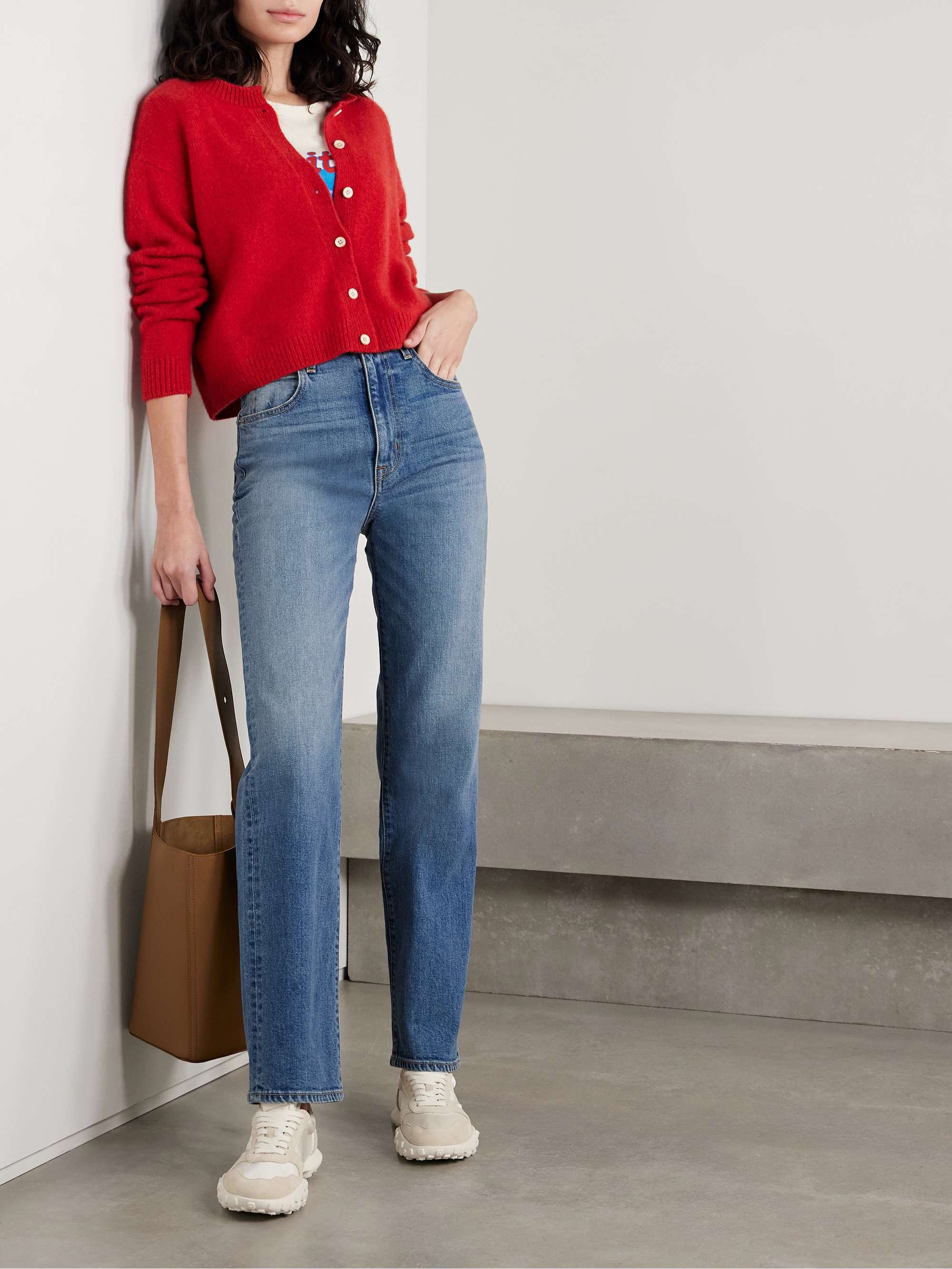 London high-rise straight-leg organic jeans view