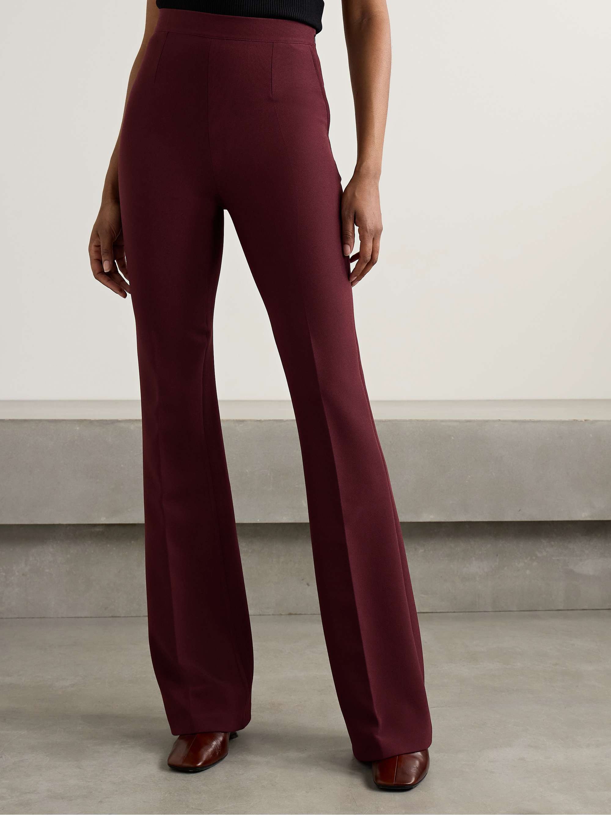 Alexa crepe flared pants view