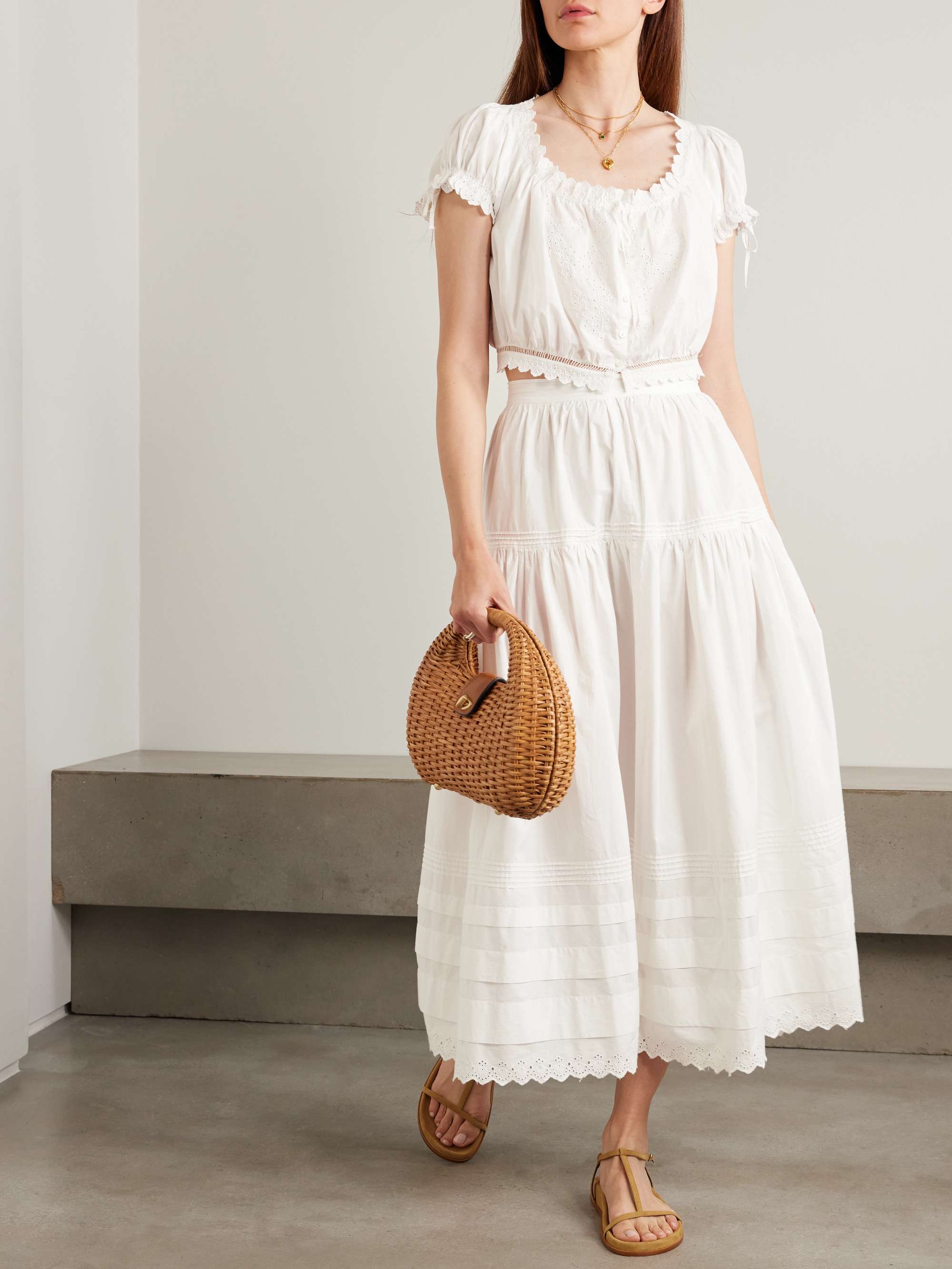 Nera broderie anglaise organic cotton blouse view