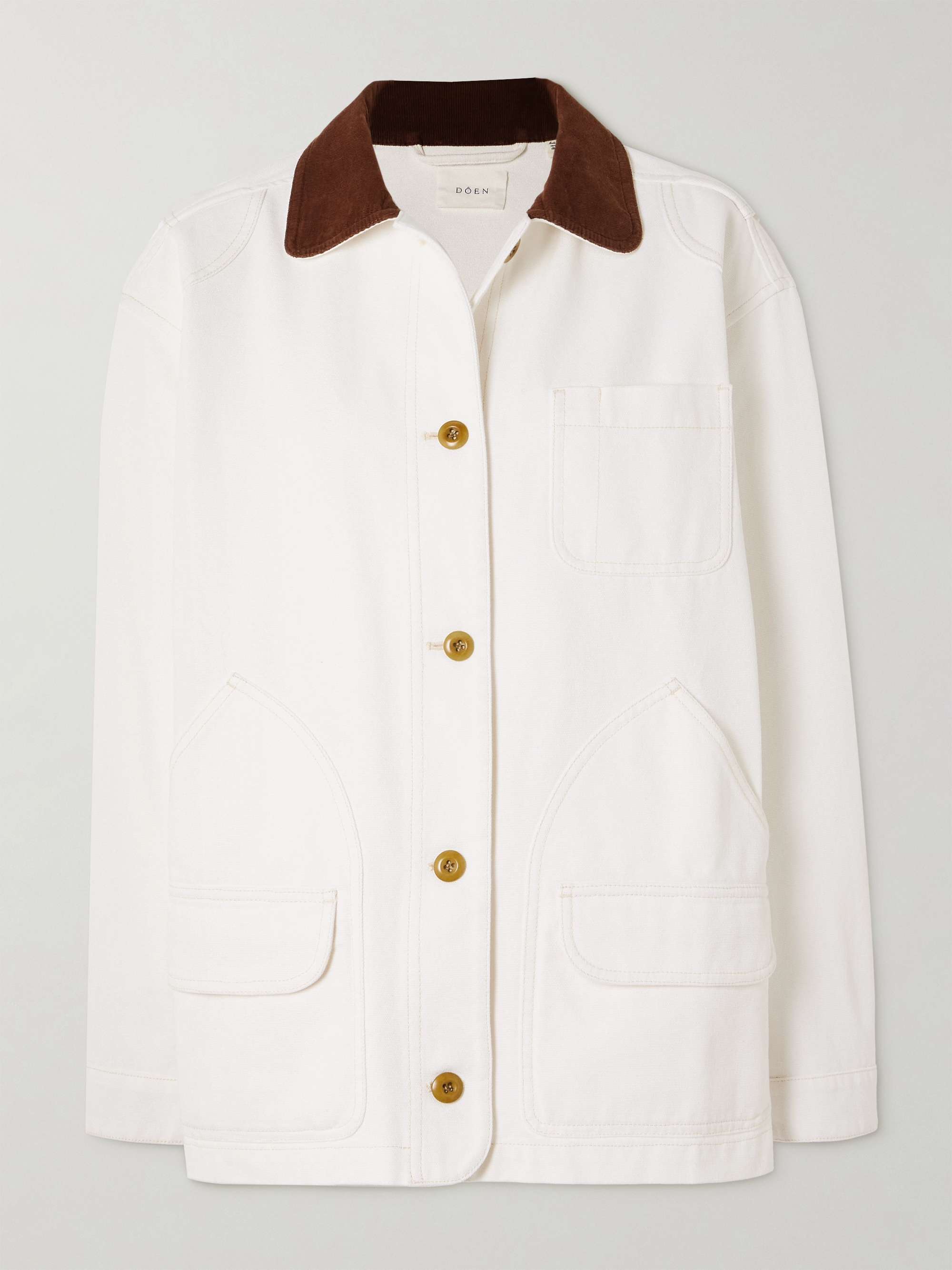 Pascual corduroy-trimmed cotton jacket view