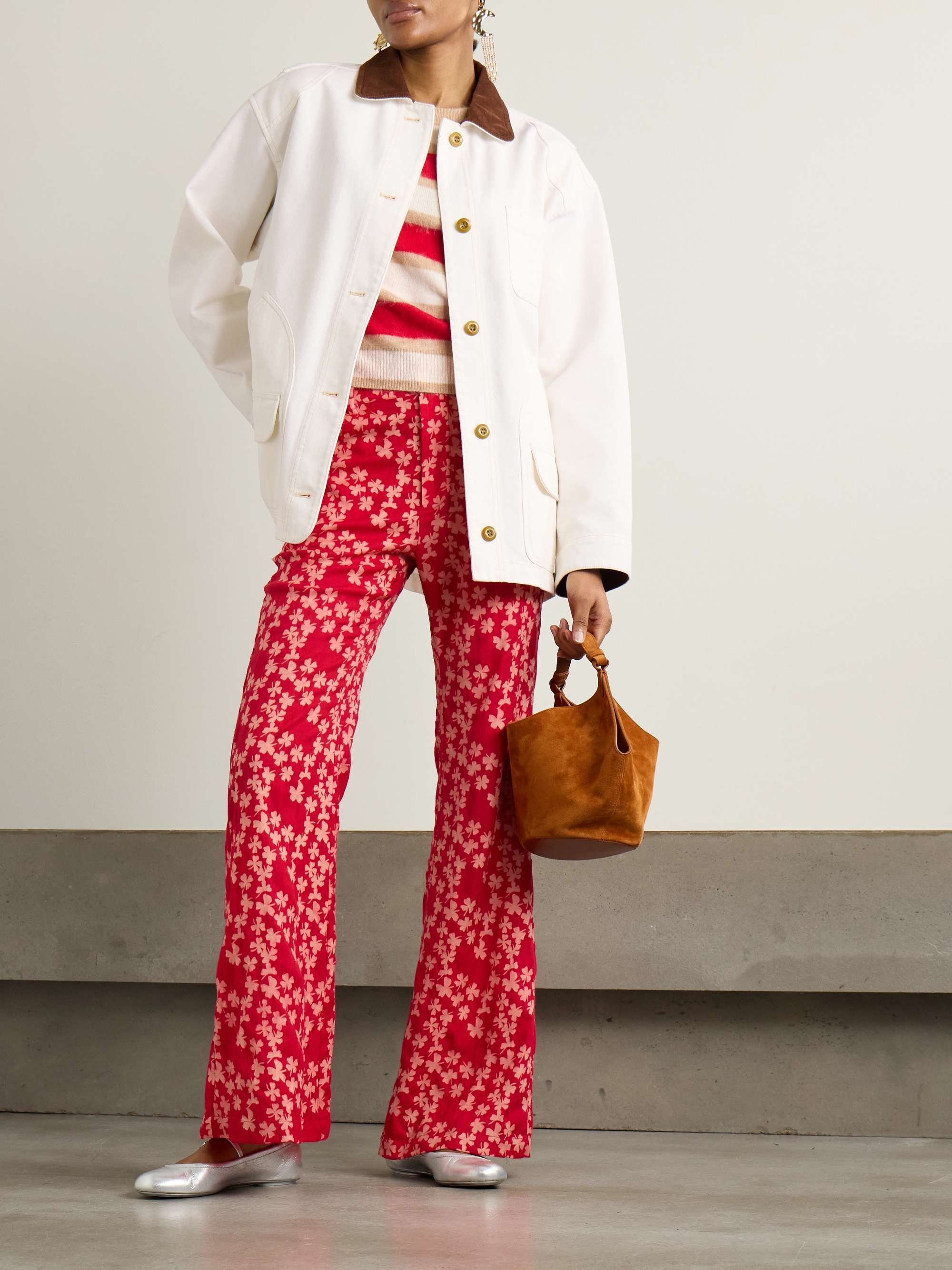 Pascual corduroy-trimmed cotton jacket view