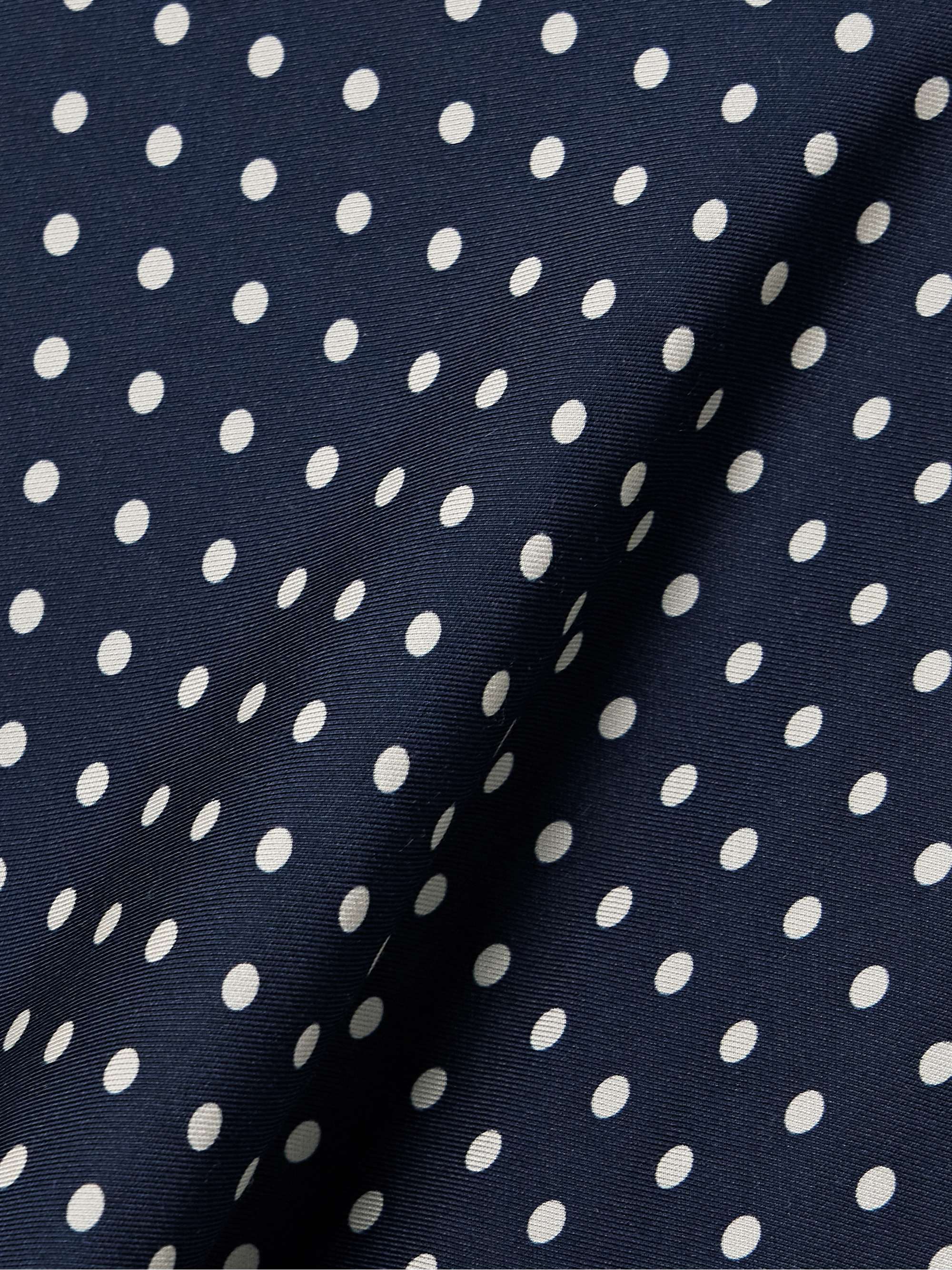 Tahlia belted polka-dot silk-blend twill midi dress view