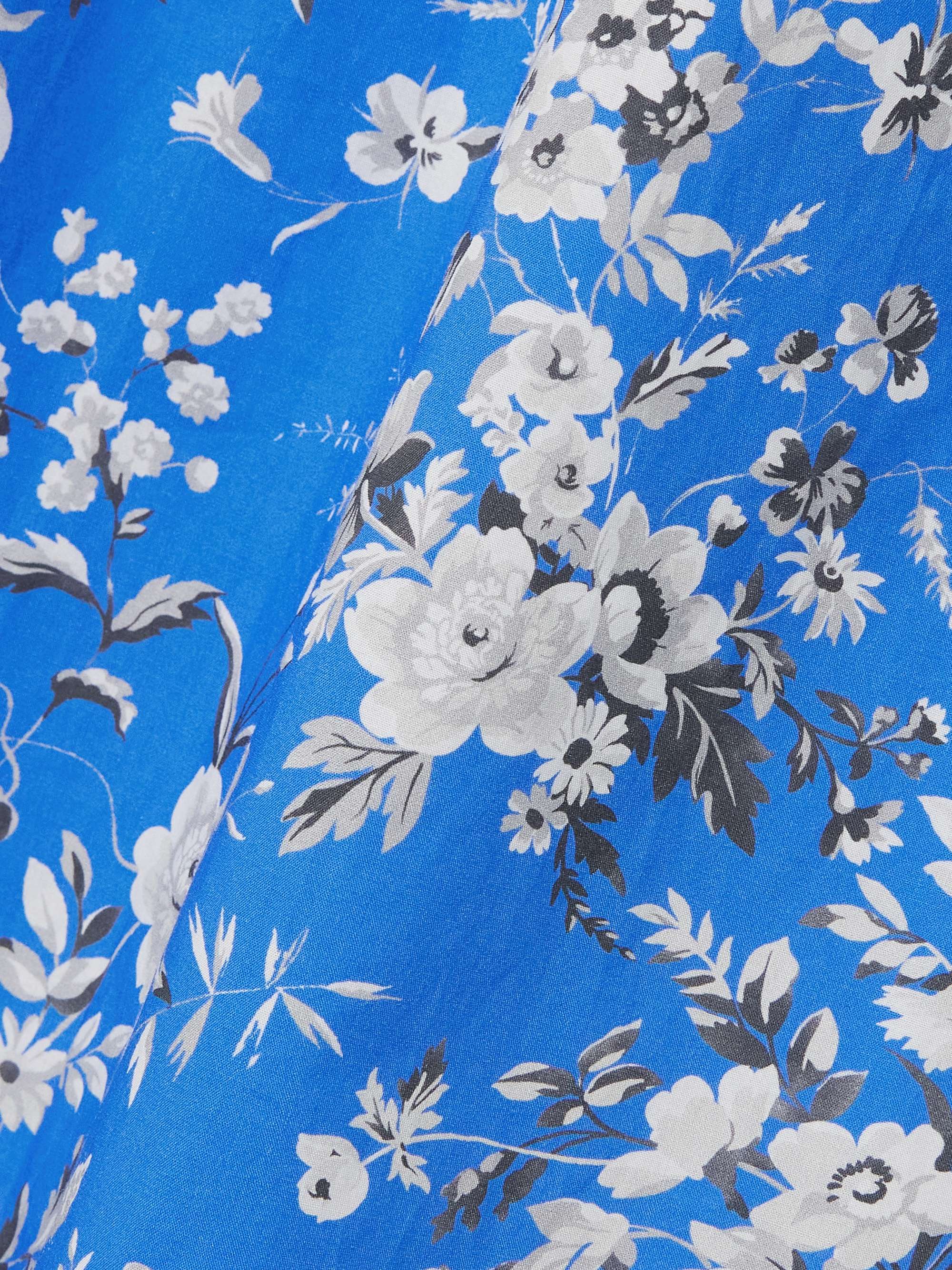 Emmaretta shirred floral-print organic cotton-voile midi dress view