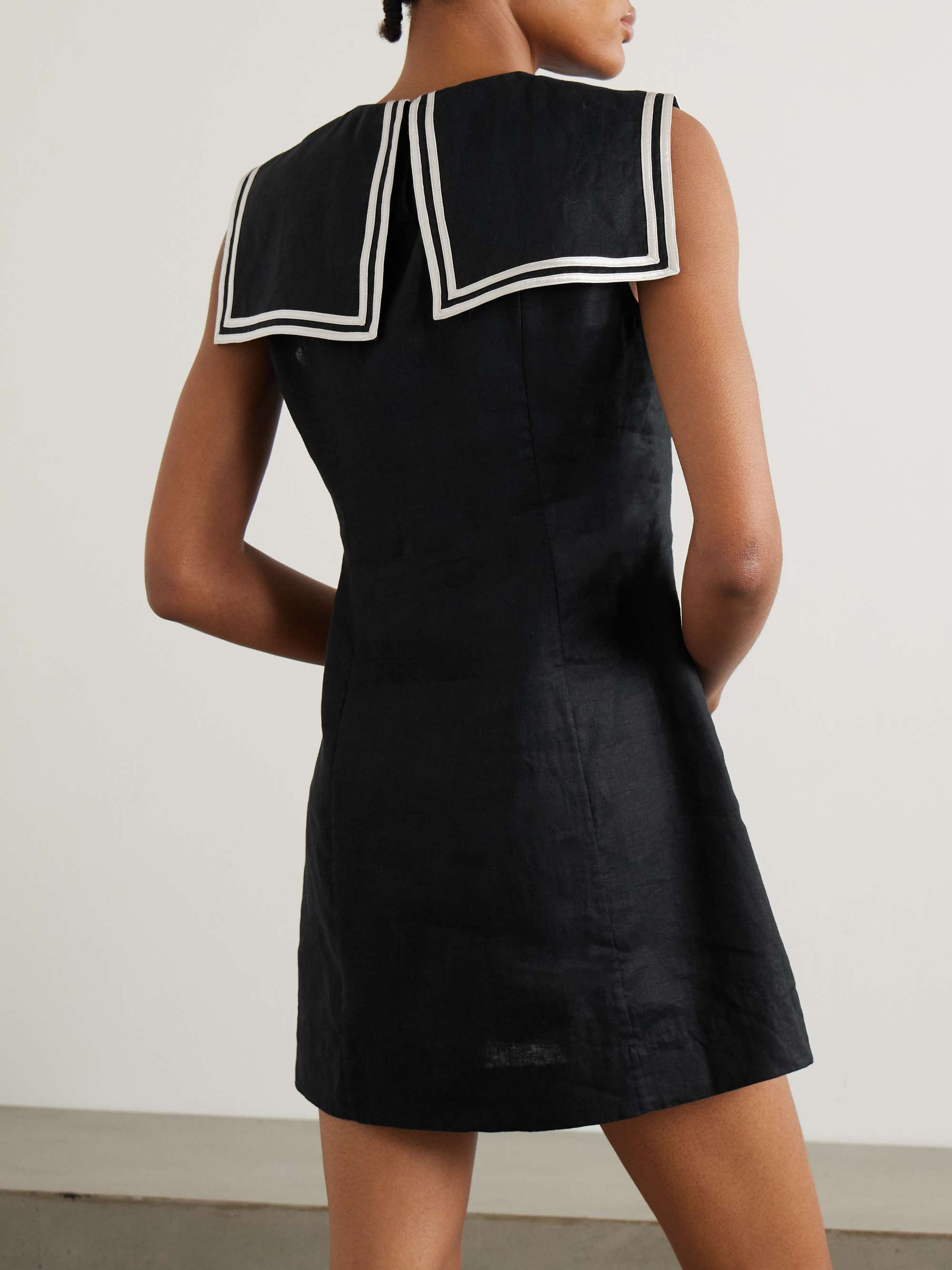 Monroe striped linen mini dress view