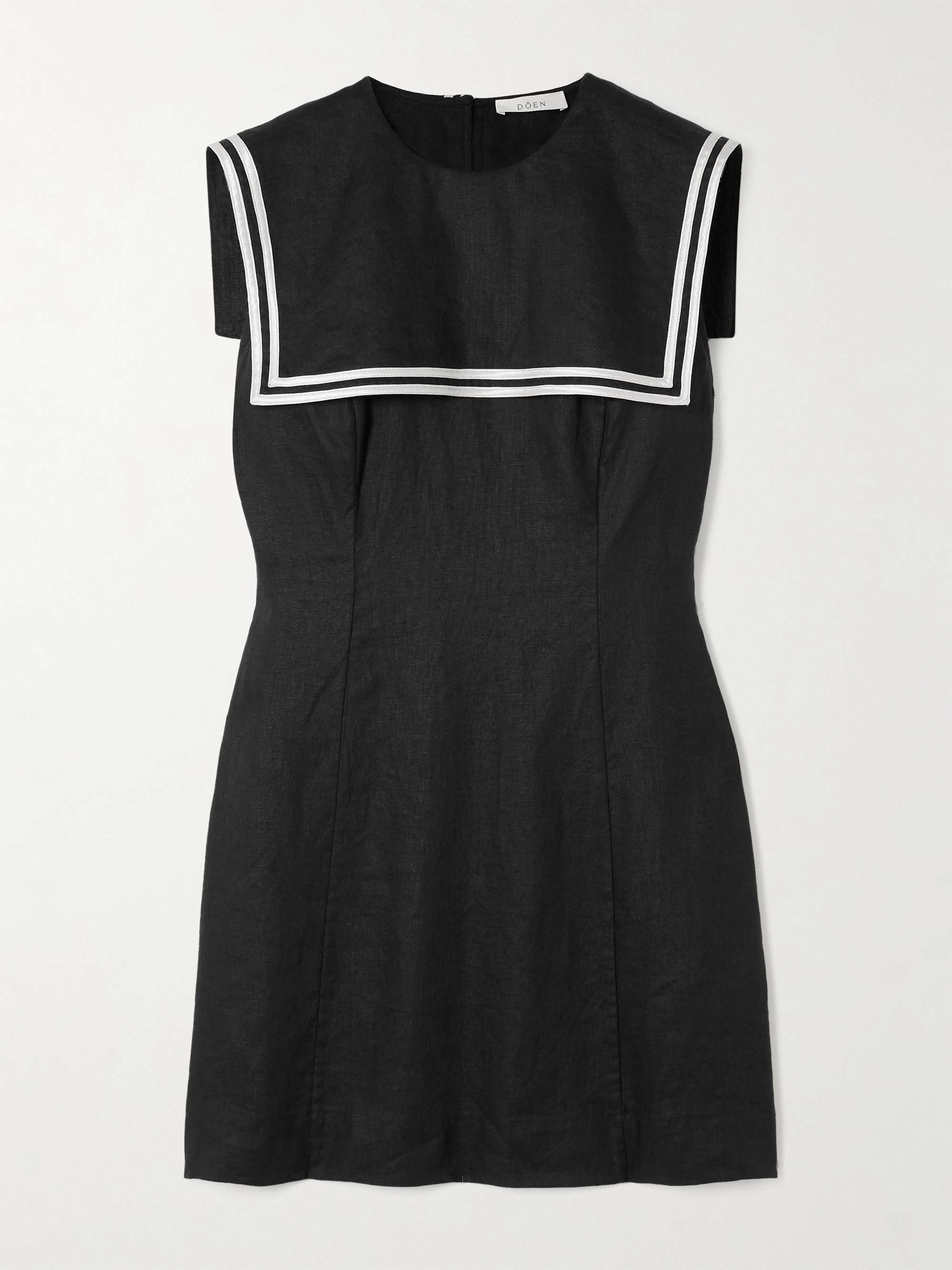 Monroe striped linen mini dress view