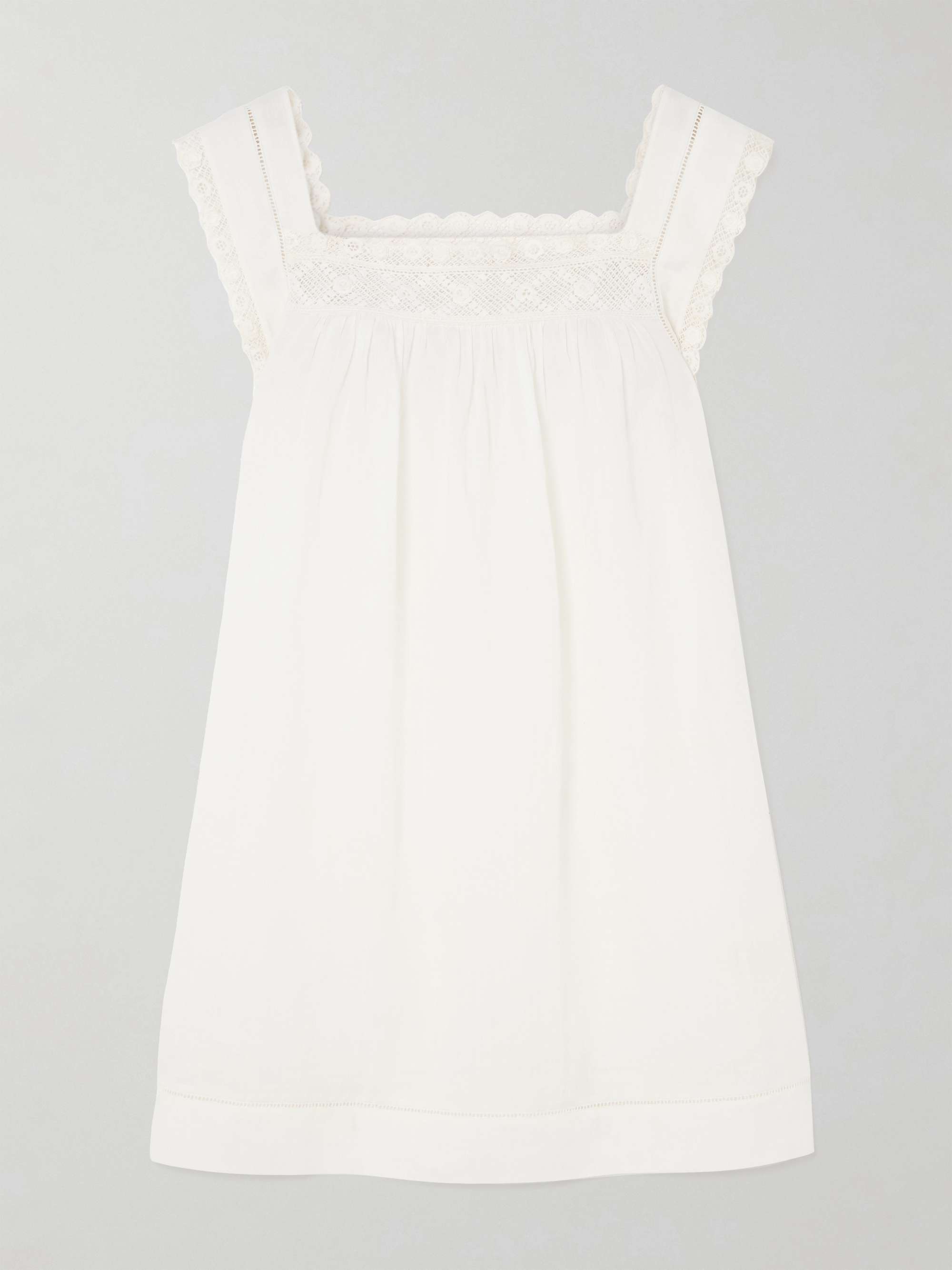 Almadia crochet-trimmed ramie mini dress view