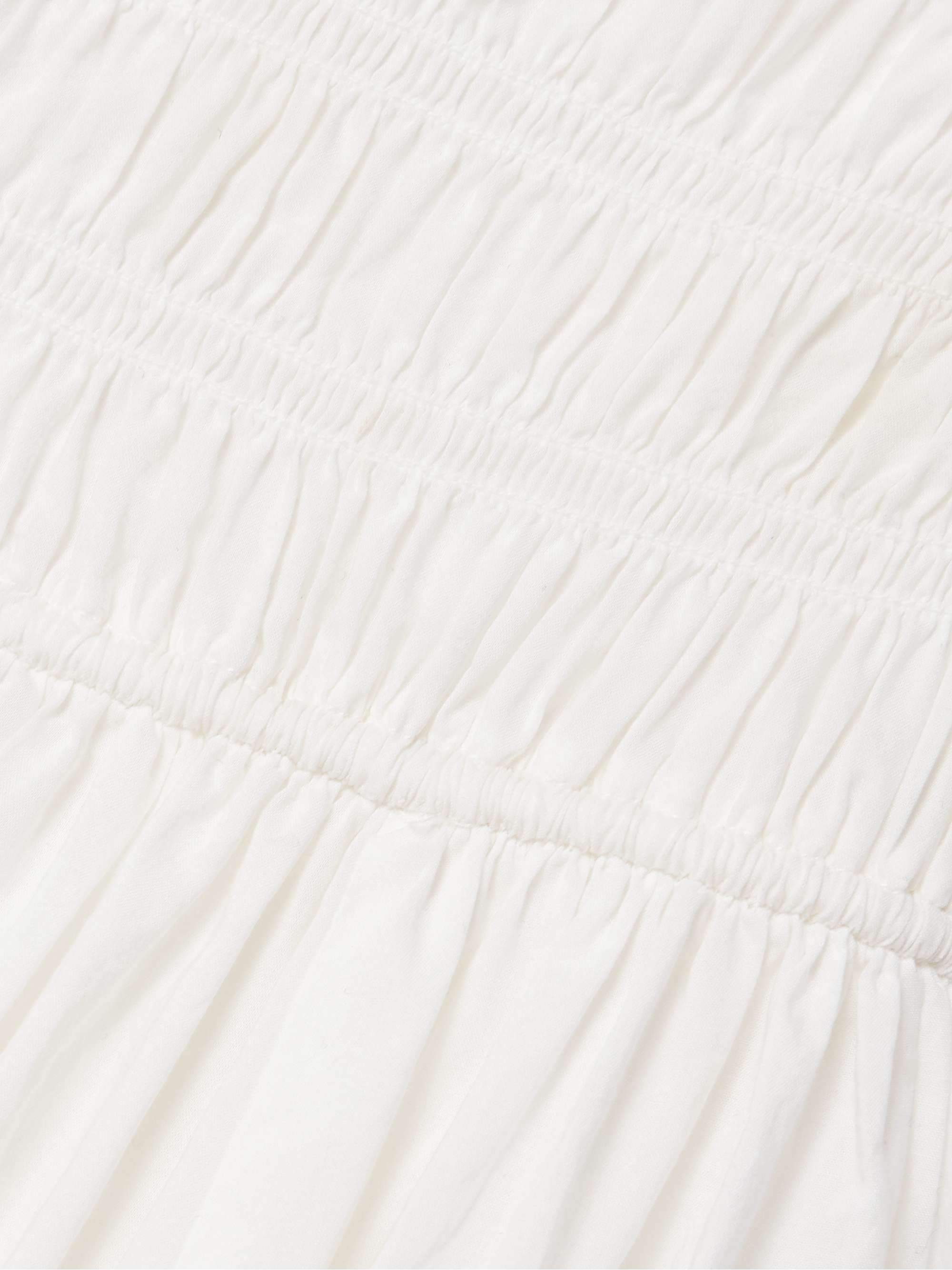 Emmaretta tie-detailed shirred cotton-voile midi dress view