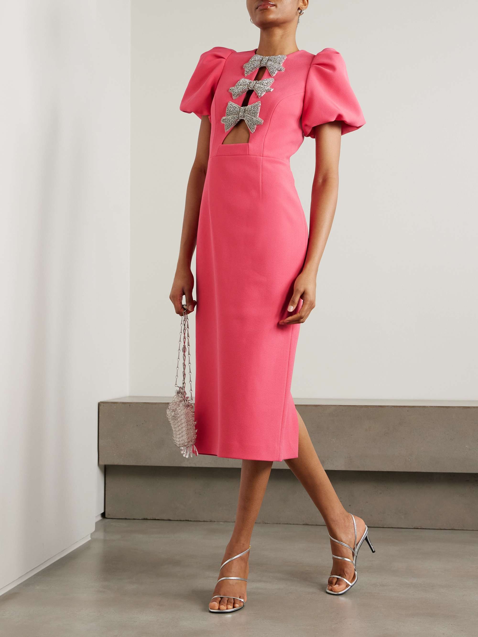 Posey cutout embellished cady midi dress view