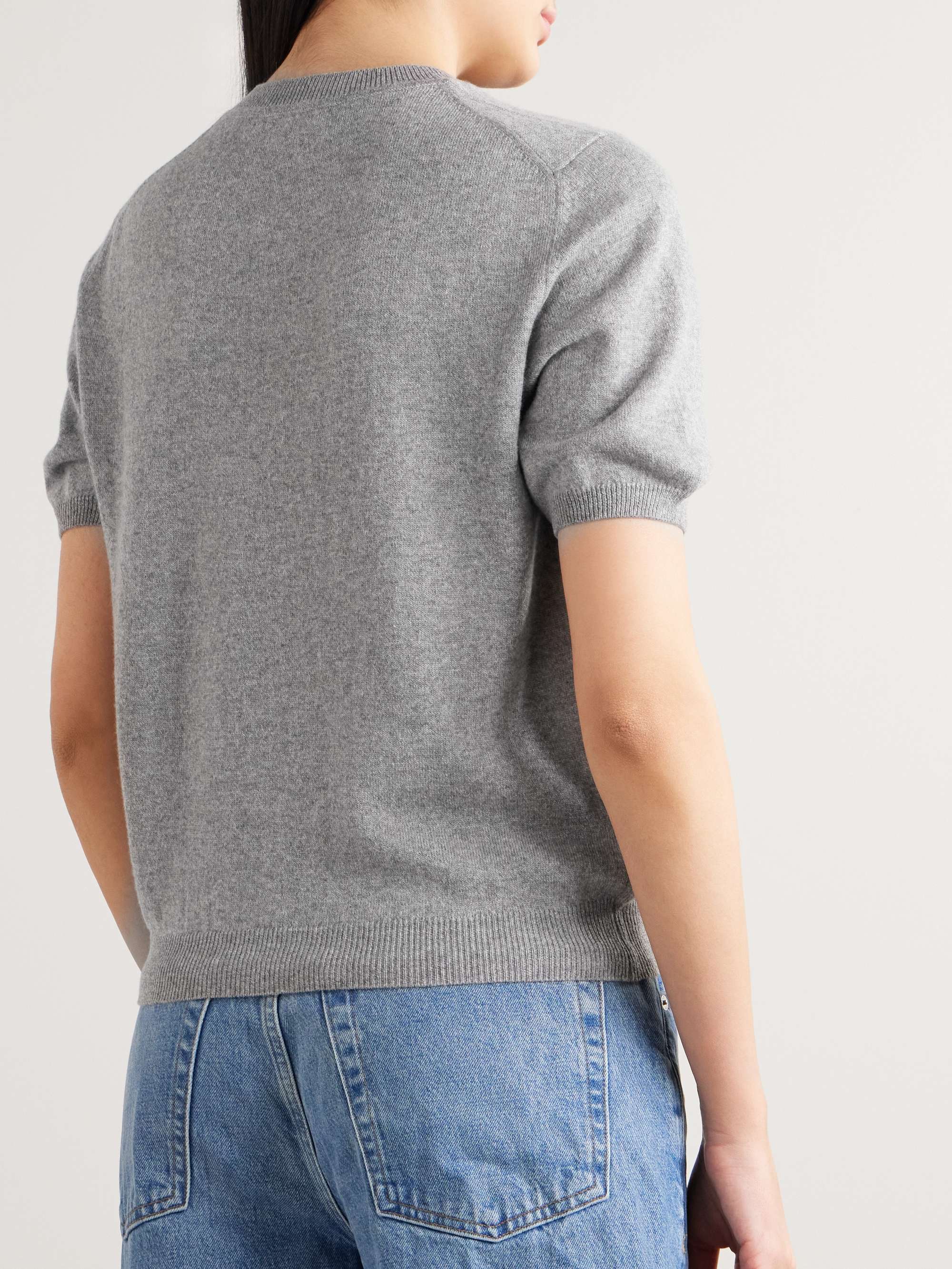 Emer cropped cashmere and cotton-blend T-shirt view
