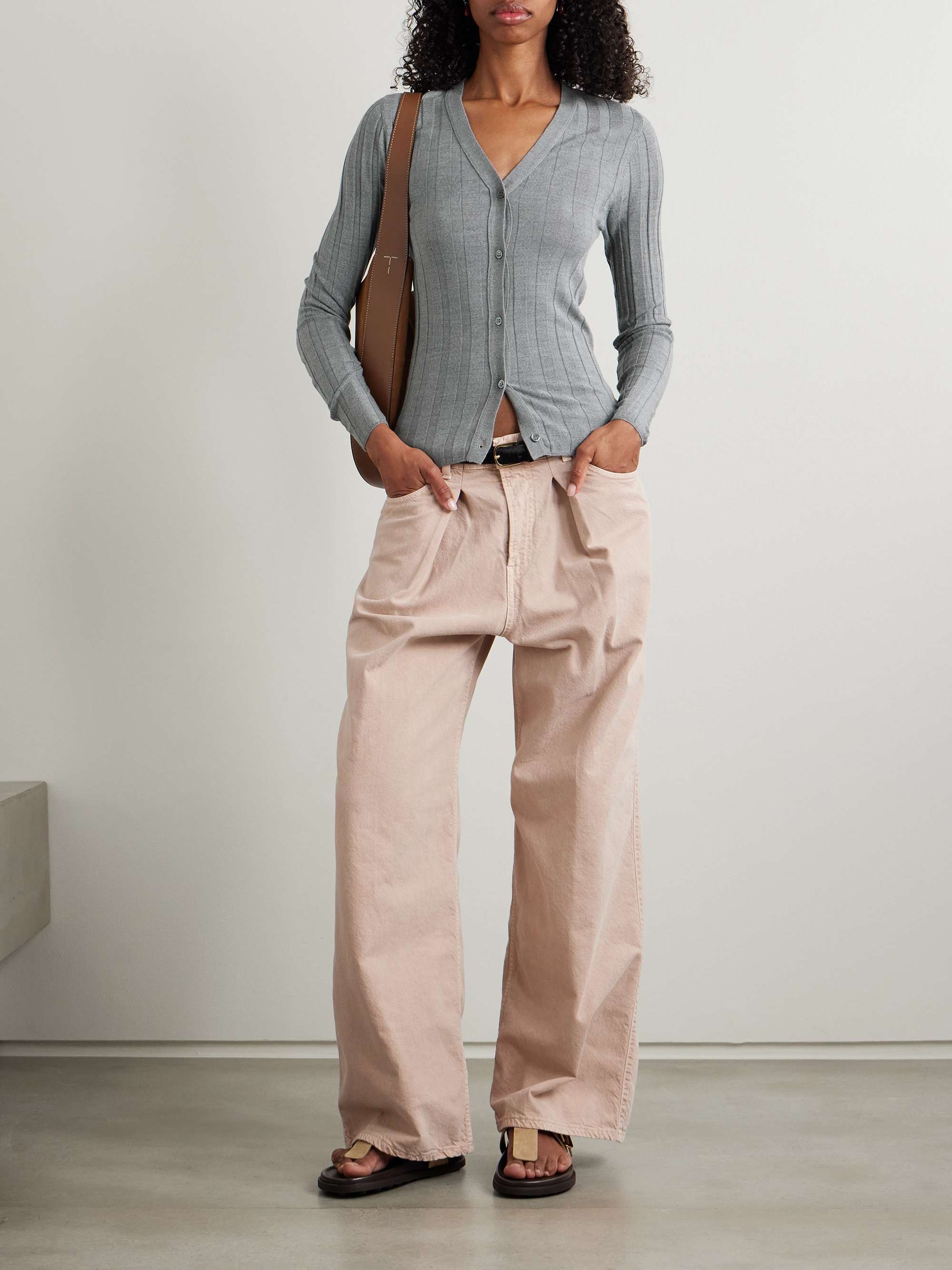 Ribbed wool cardigan view