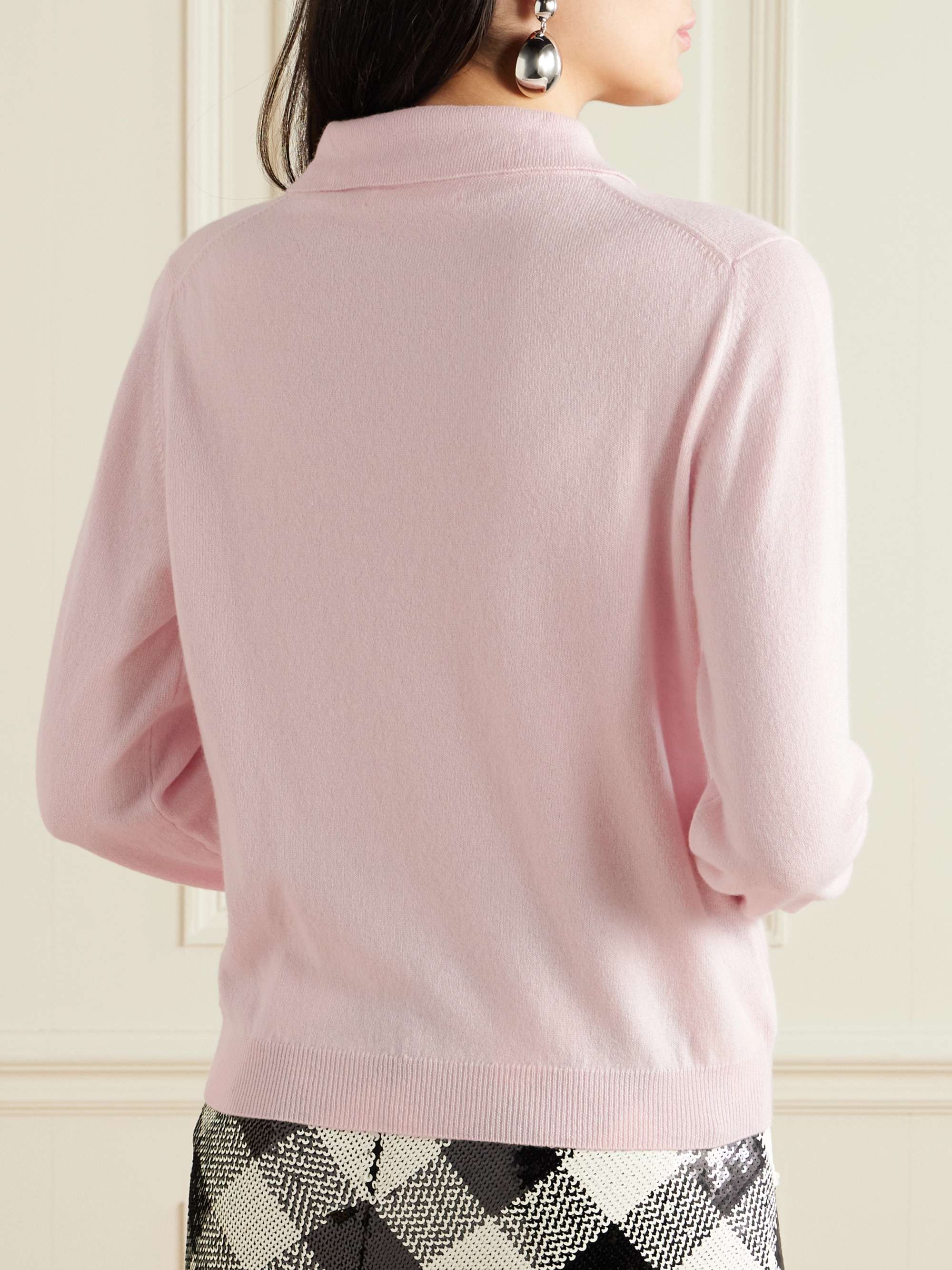 Aoife cashmere and cotton-blend polo sweater view