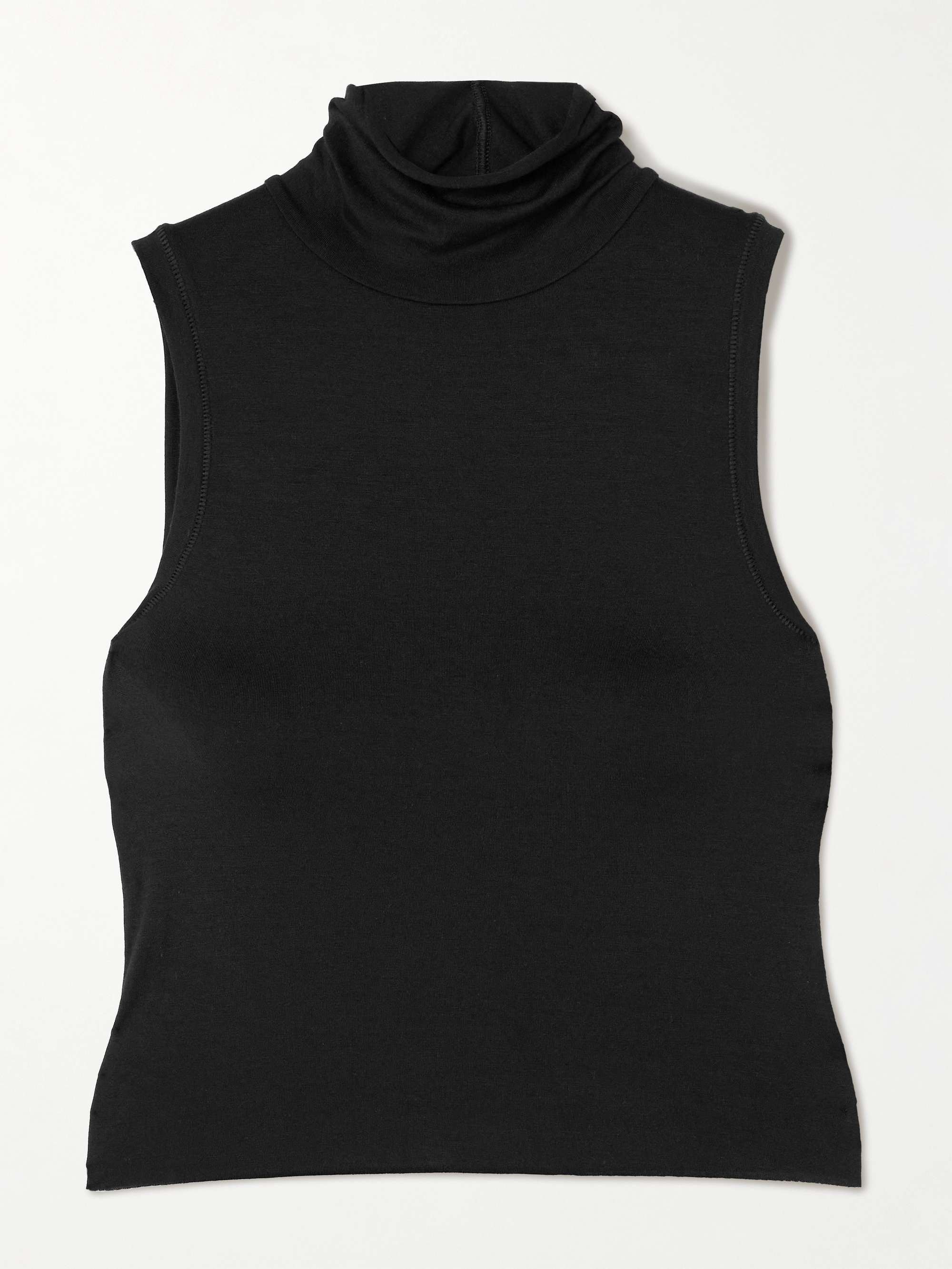Harlow stretch-modal jersey turtleneck tank view