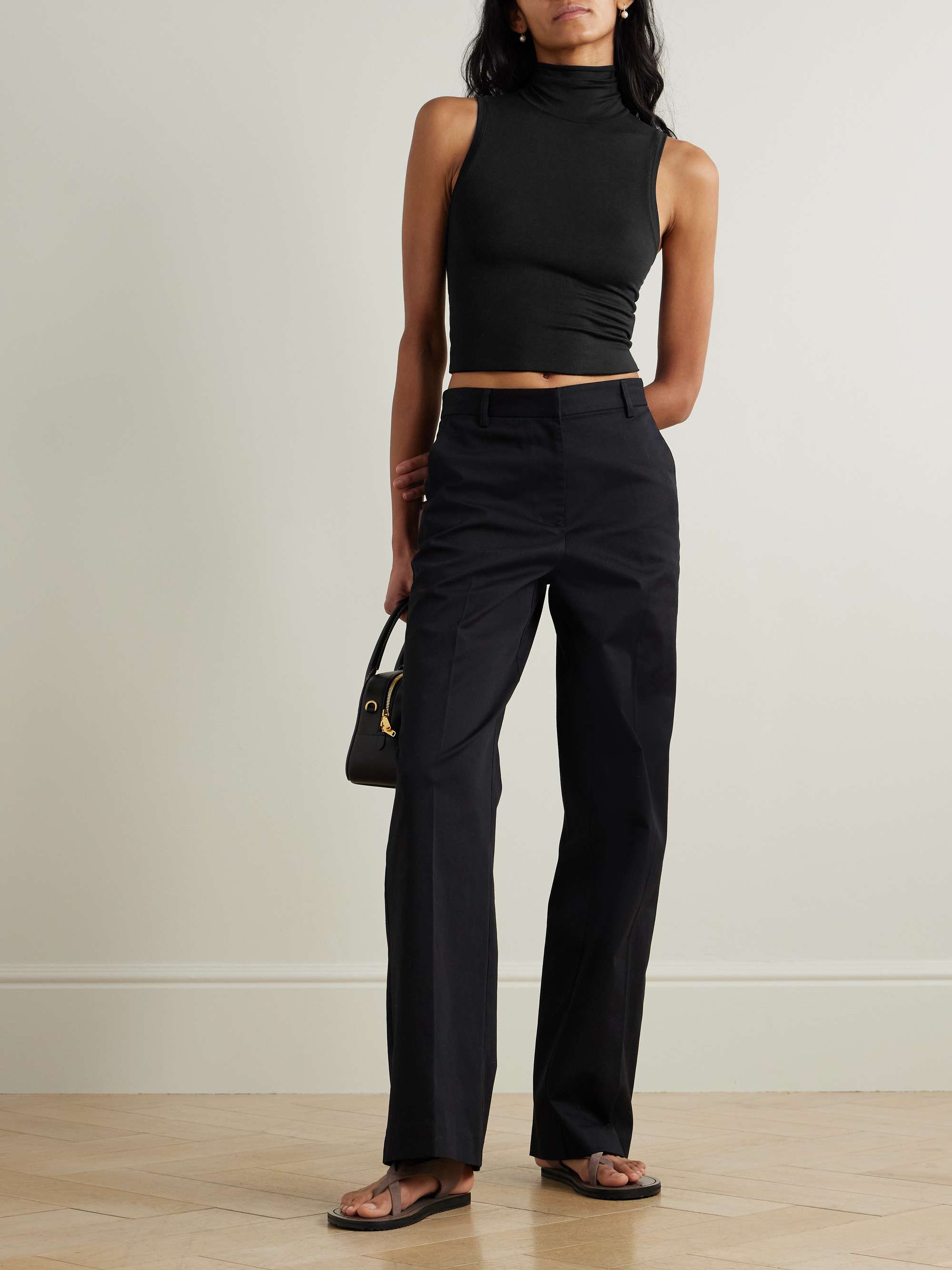 Harlow stretch-modal jersey turtleneck tank view