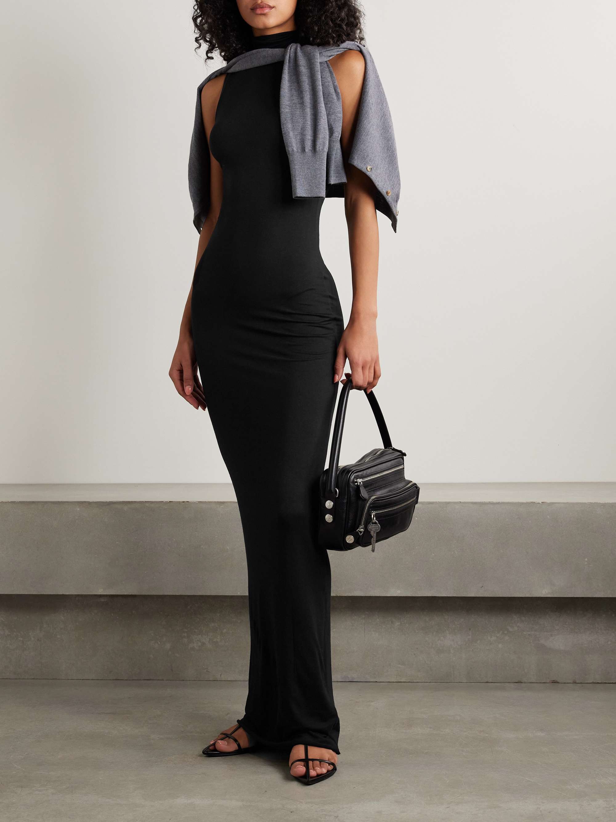 Harlow stretch-modal jersey turtleneck maxi dress view