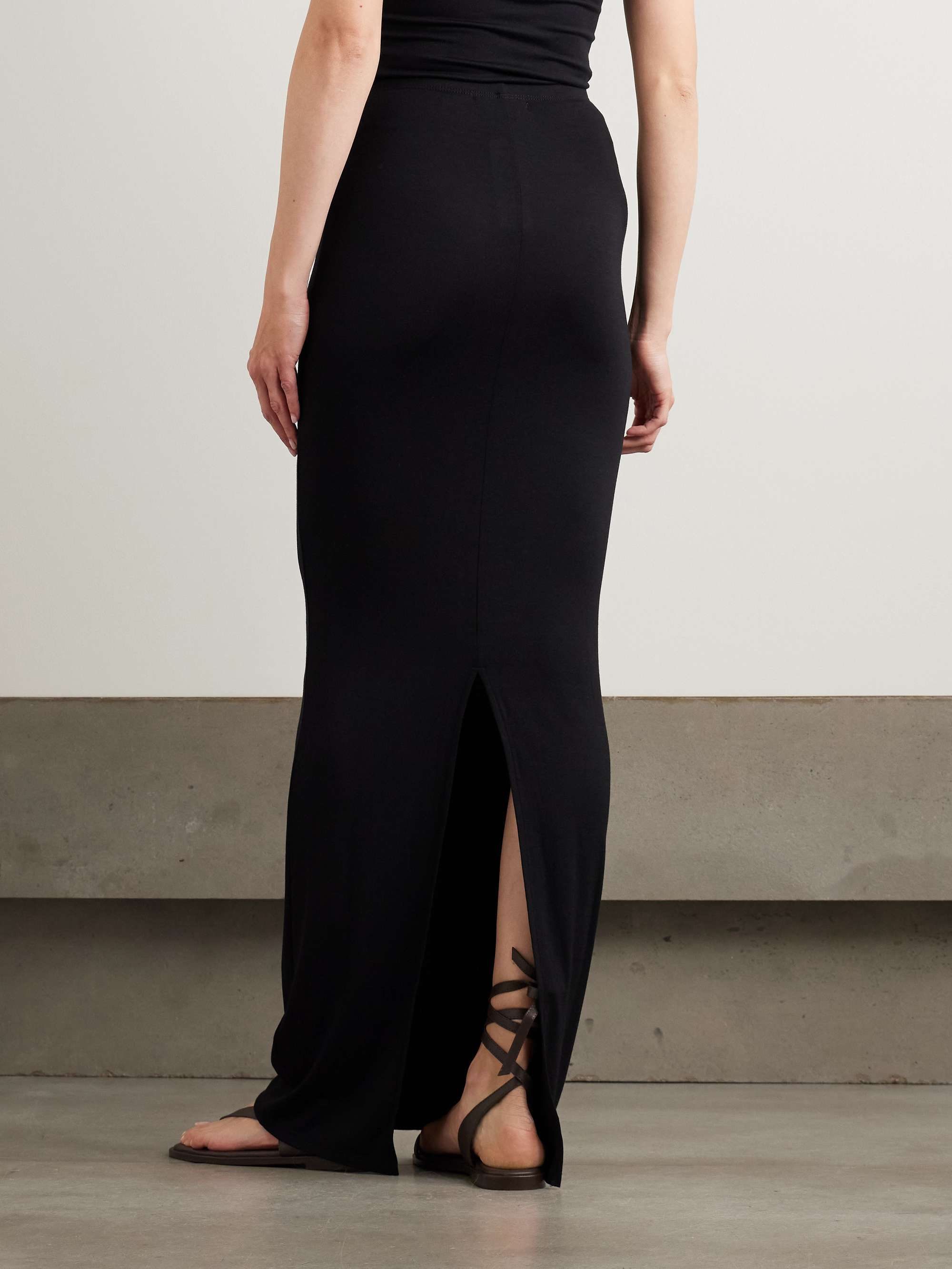 Stretch-jersey maxi skirt view