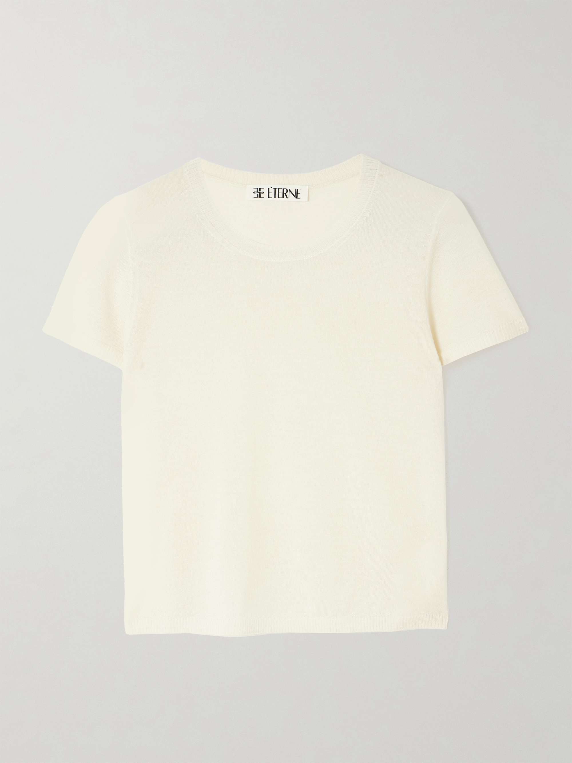 Van cropped cashmere T-shirt view