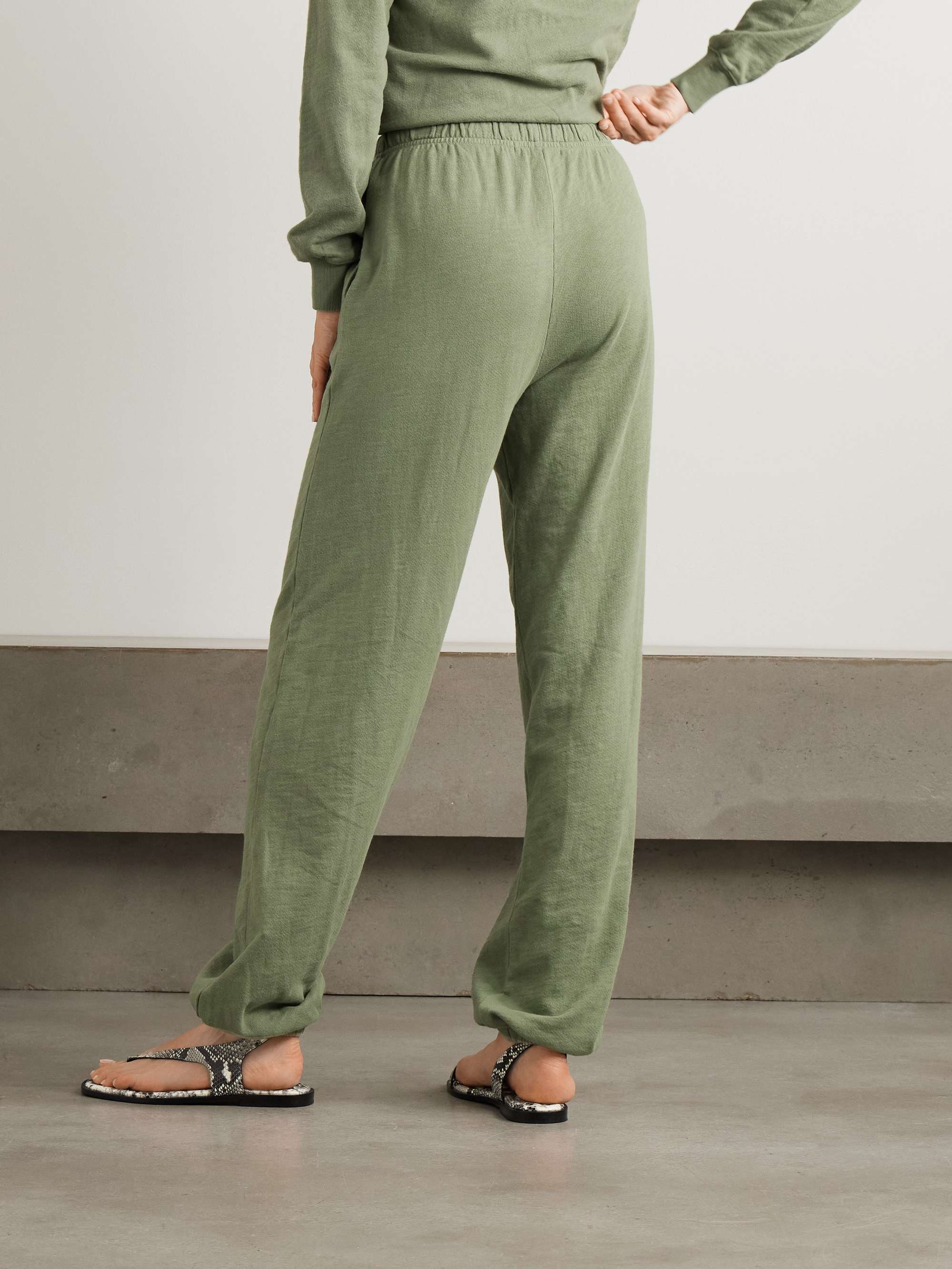 Vinny embroidered cotton-jersey track pants view