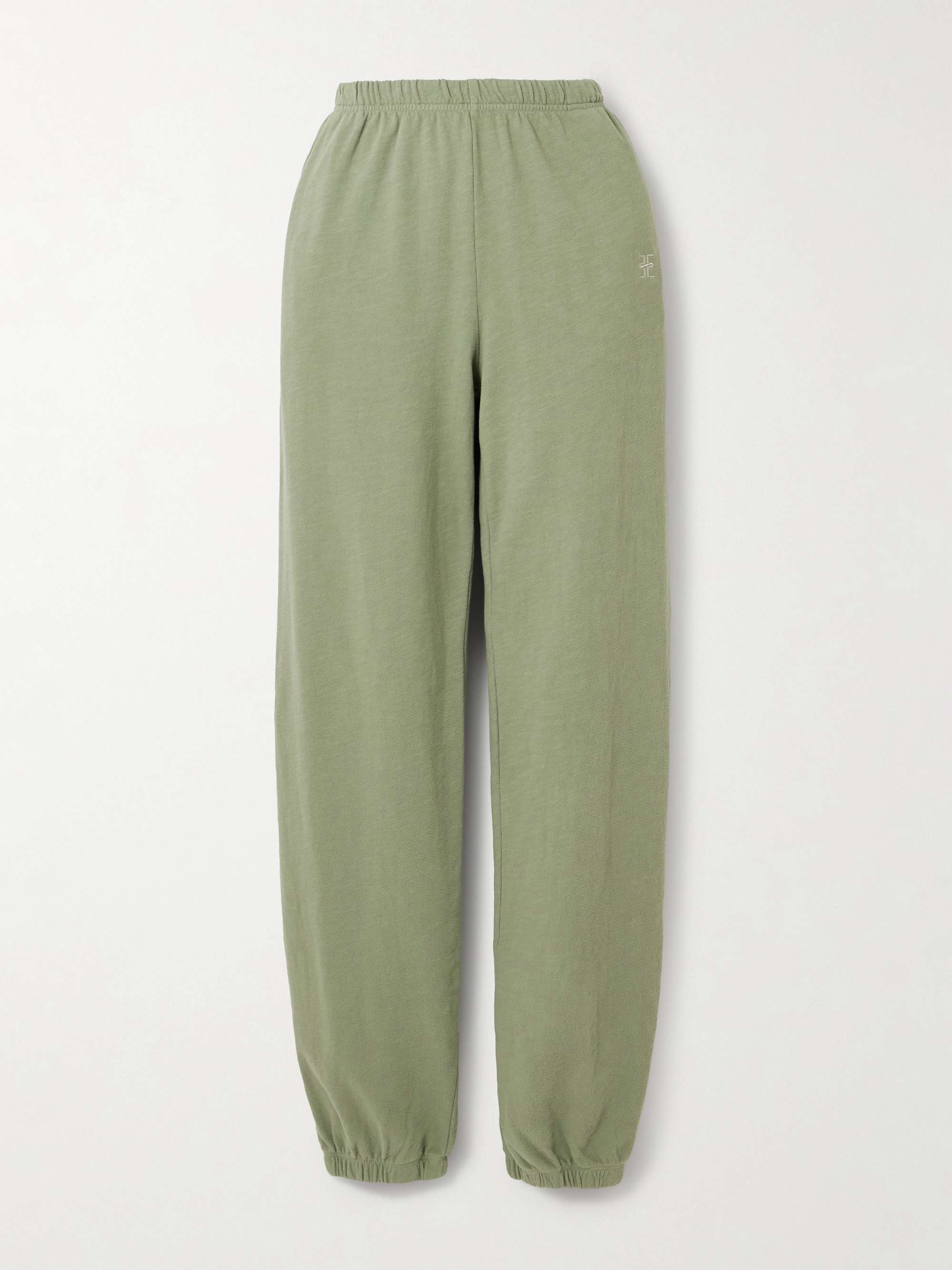 Vinny embroidered cotton-jersey track pants view