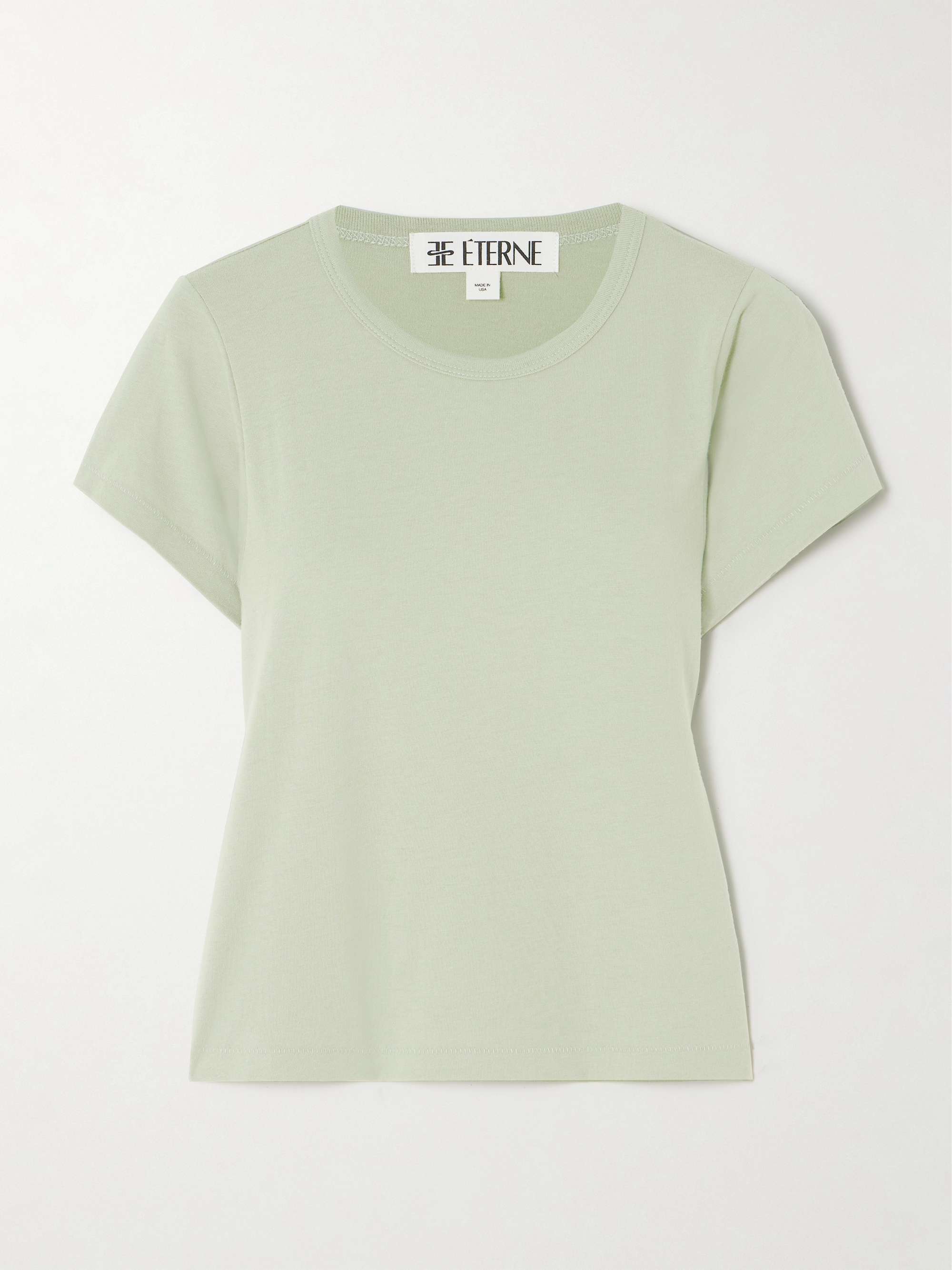 Short Sleeve Baby Tee cropped cotton and modal-blend jersey T-shirt view