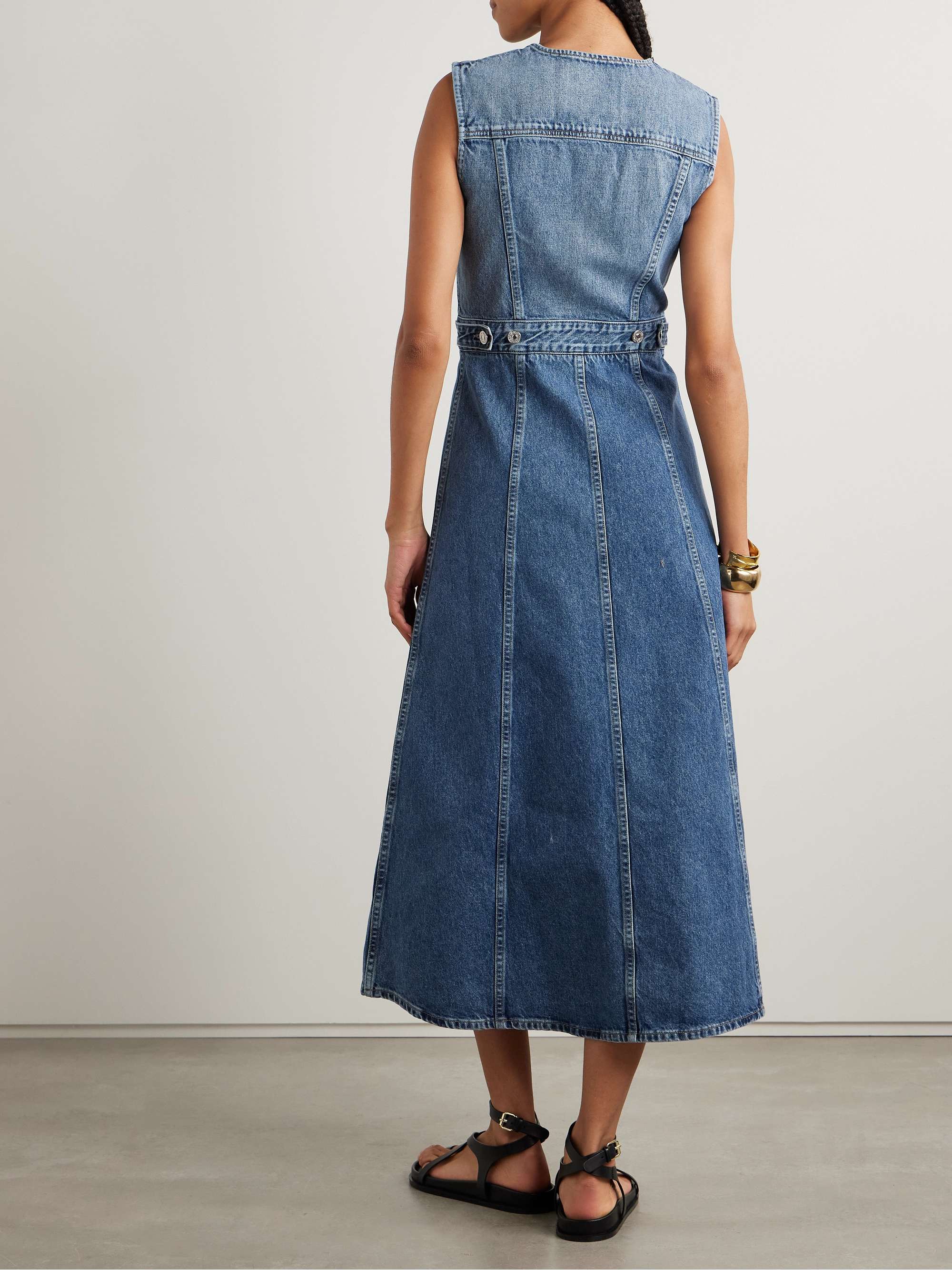 Idalene organic denim midi shirt dress view