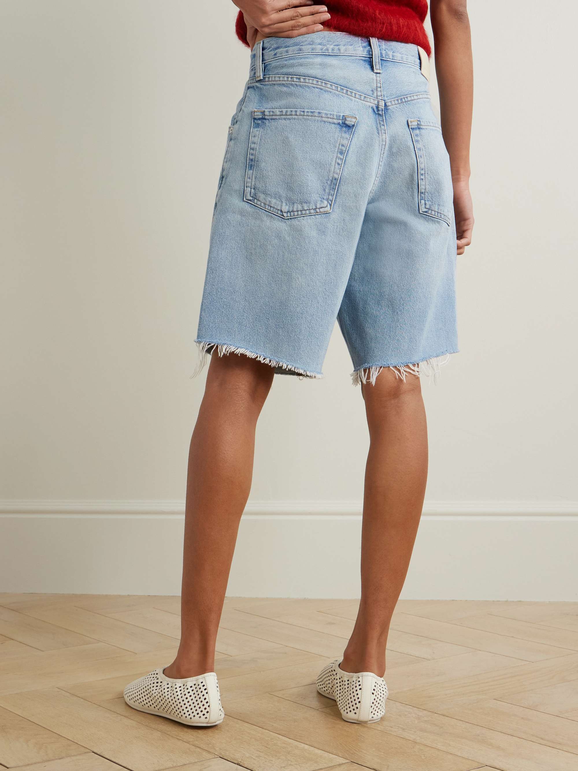 Ayla frayed denim shorts view