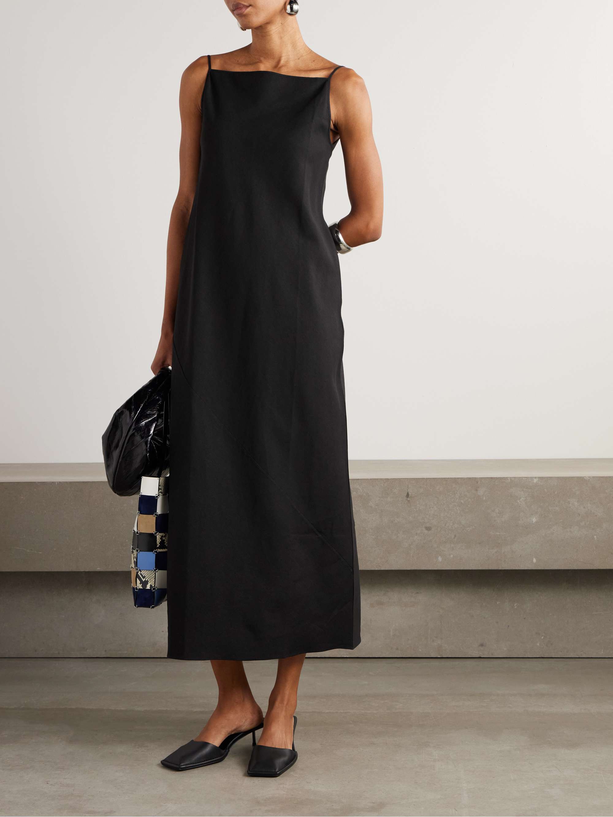 Hemp-blend midi dress view