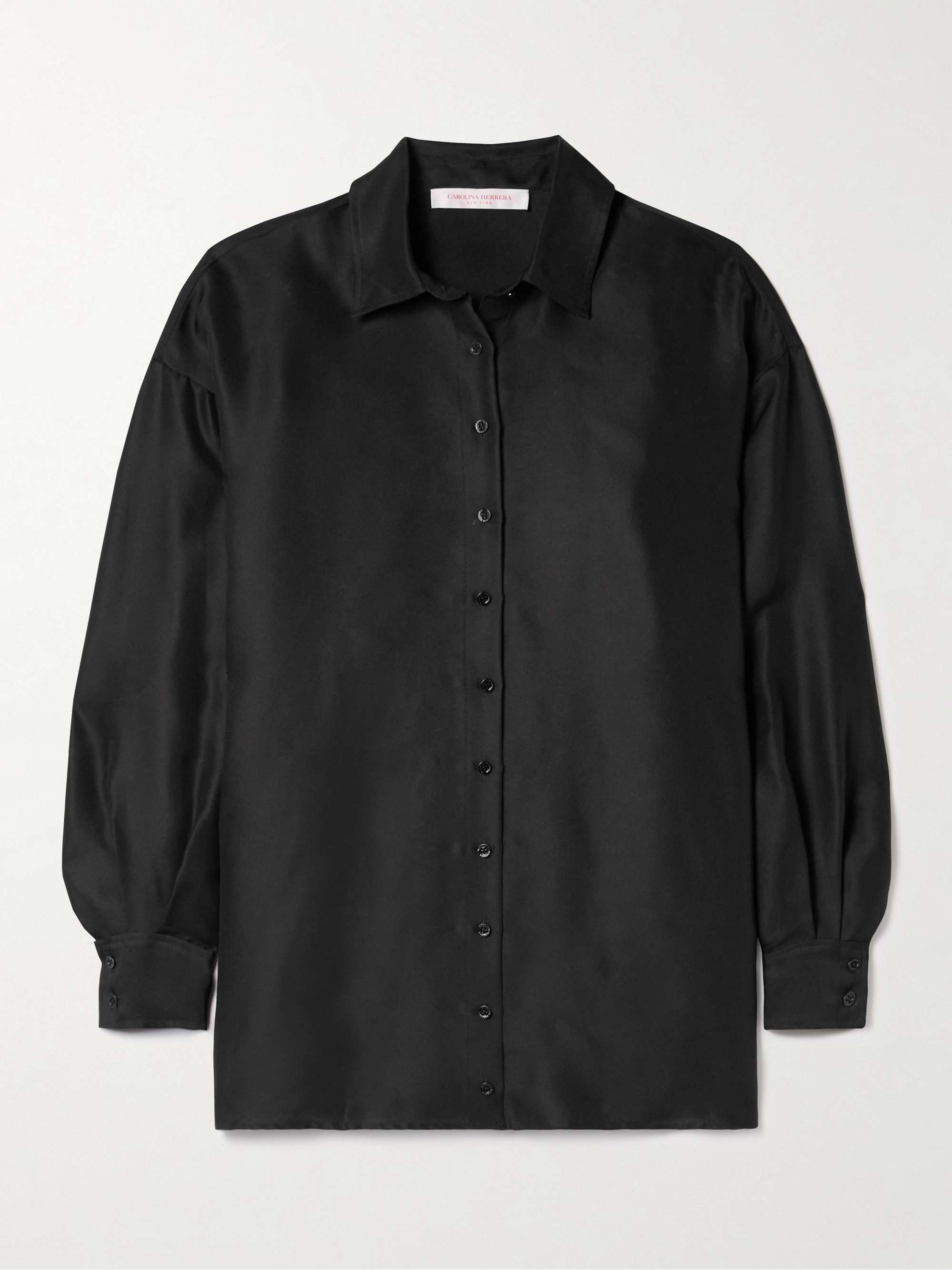 Oversized silk-gazar shirt view